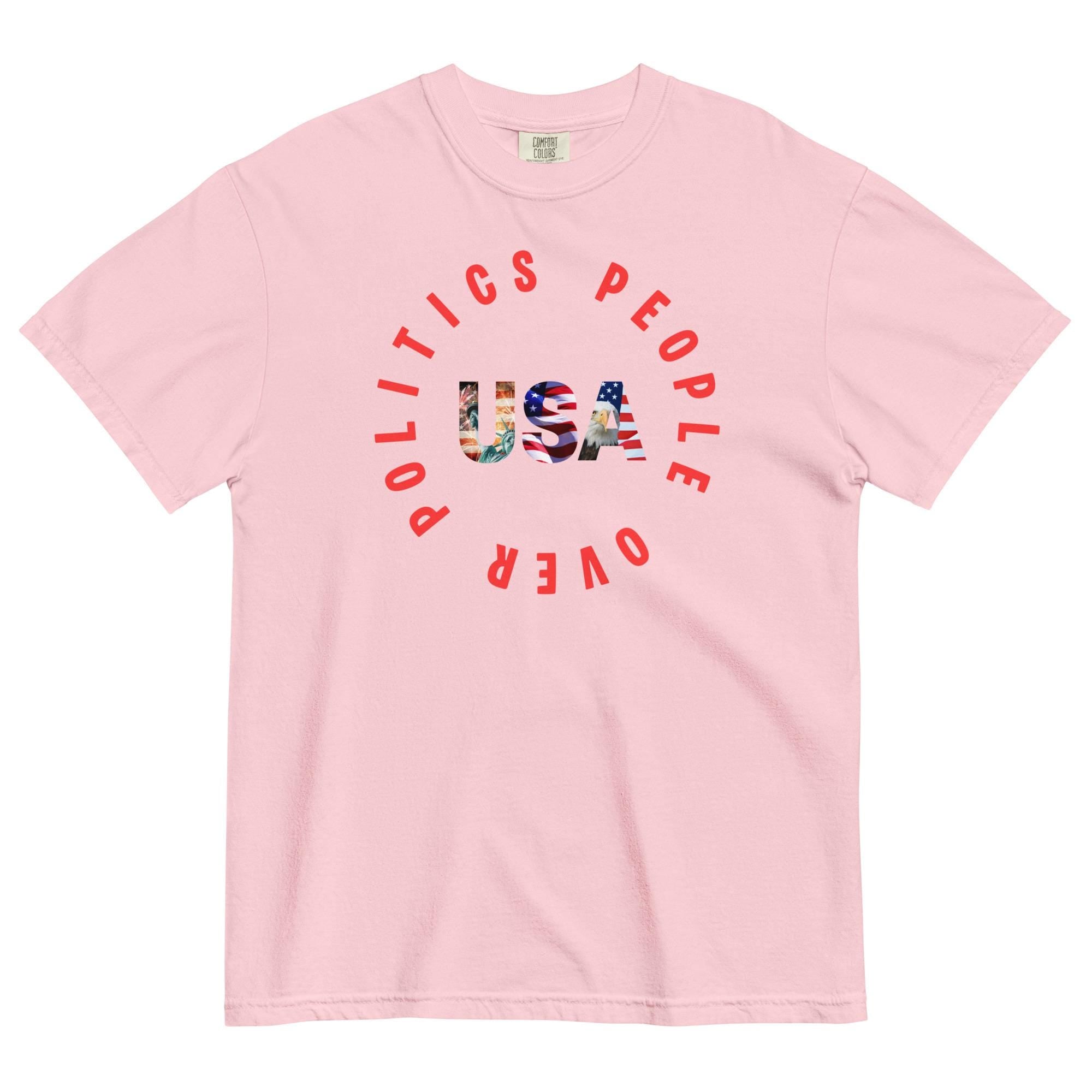 People Over Politics T-Shirt, Comfort Colors Garment-Dyed Tee