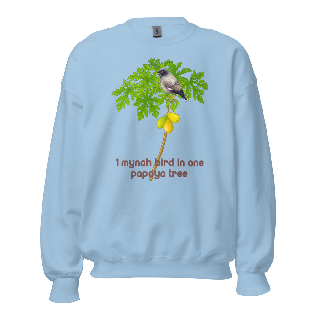 Hawaii 12 Days of Christmas Sweatshirt, Mynah Bird Papaya Tree Design