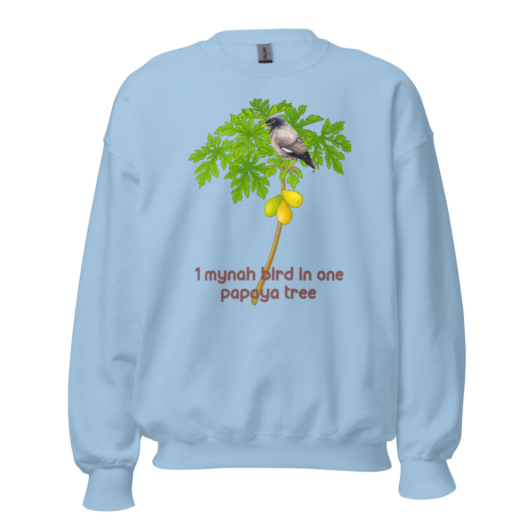 Hawaii 12 Days of Christmas Sweatshirt, Mynah Bird Papaya Tree Design