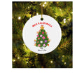 Personalized Hawaiian Christmas Ornament Mele Kalikimaka Custom ornament gift Ceramic