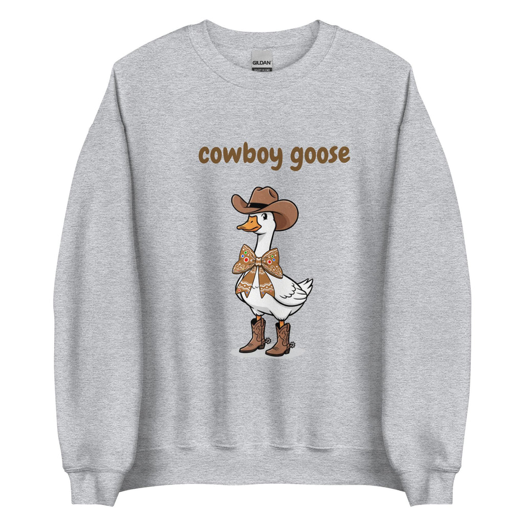 Funny Cowboy Goose Sweatshirt, Western cowboy Graphic Sweater