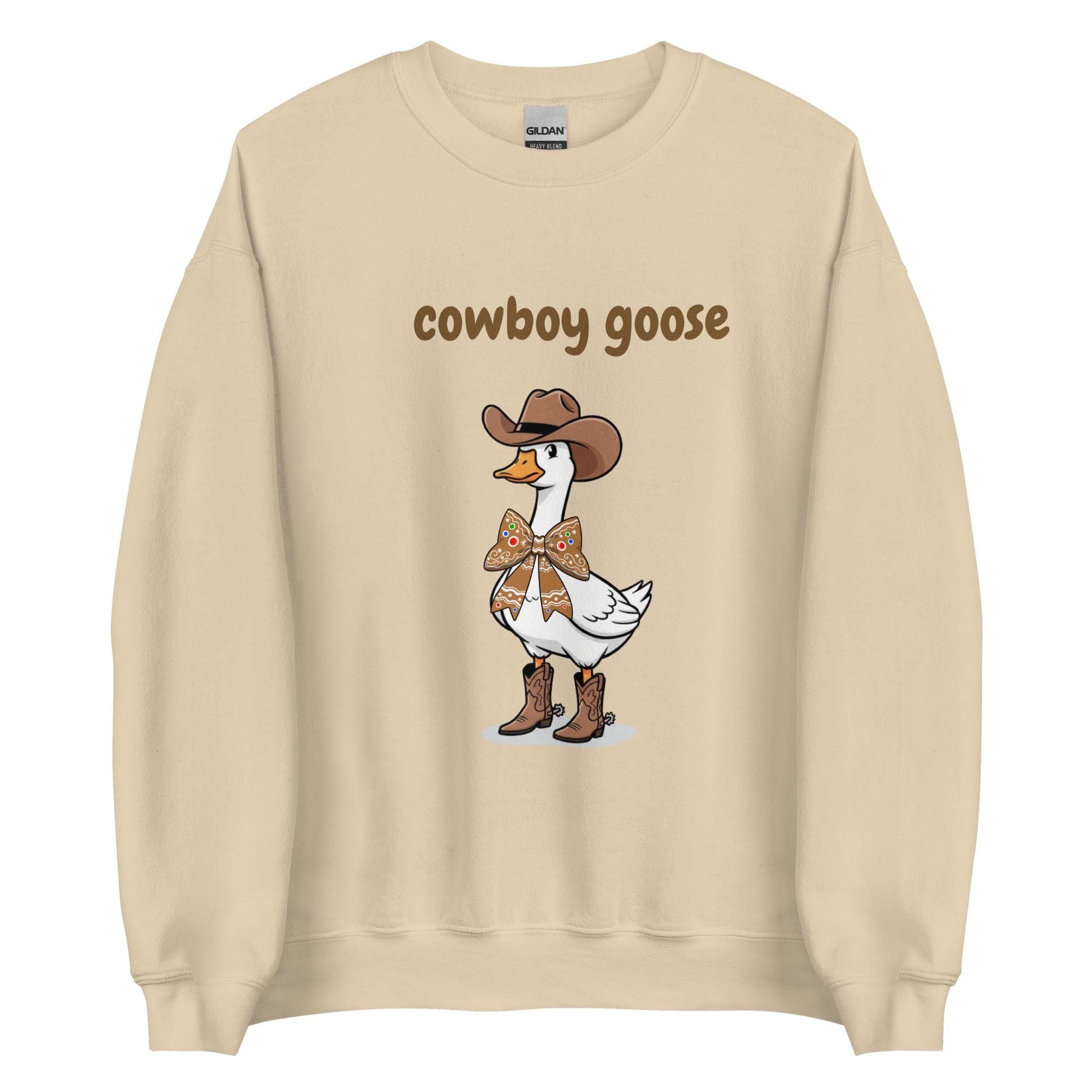 Funny Cowboy Goose Sweatshirt, Western cowboy Graphic Sweater