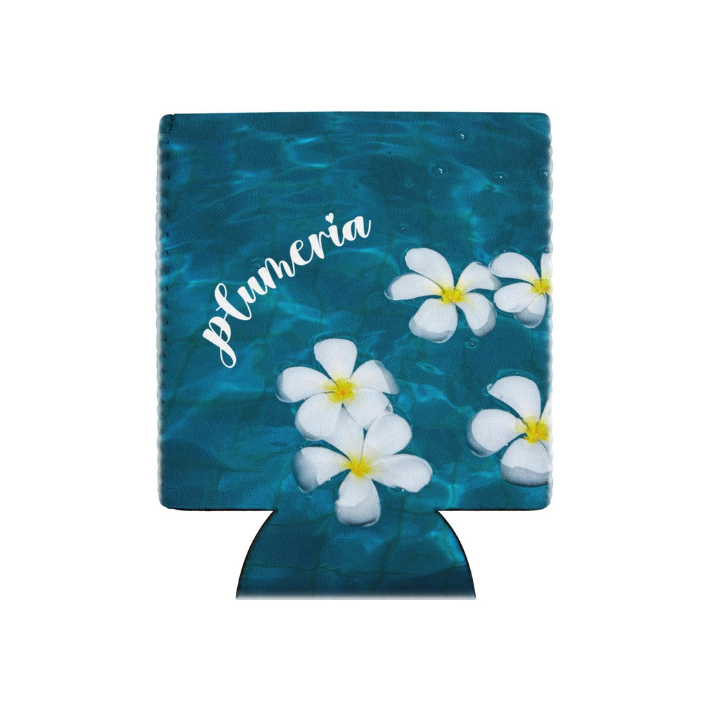 Hawaii Plumeria Can Cooler - Neoprene 12 oz Beverage Holder