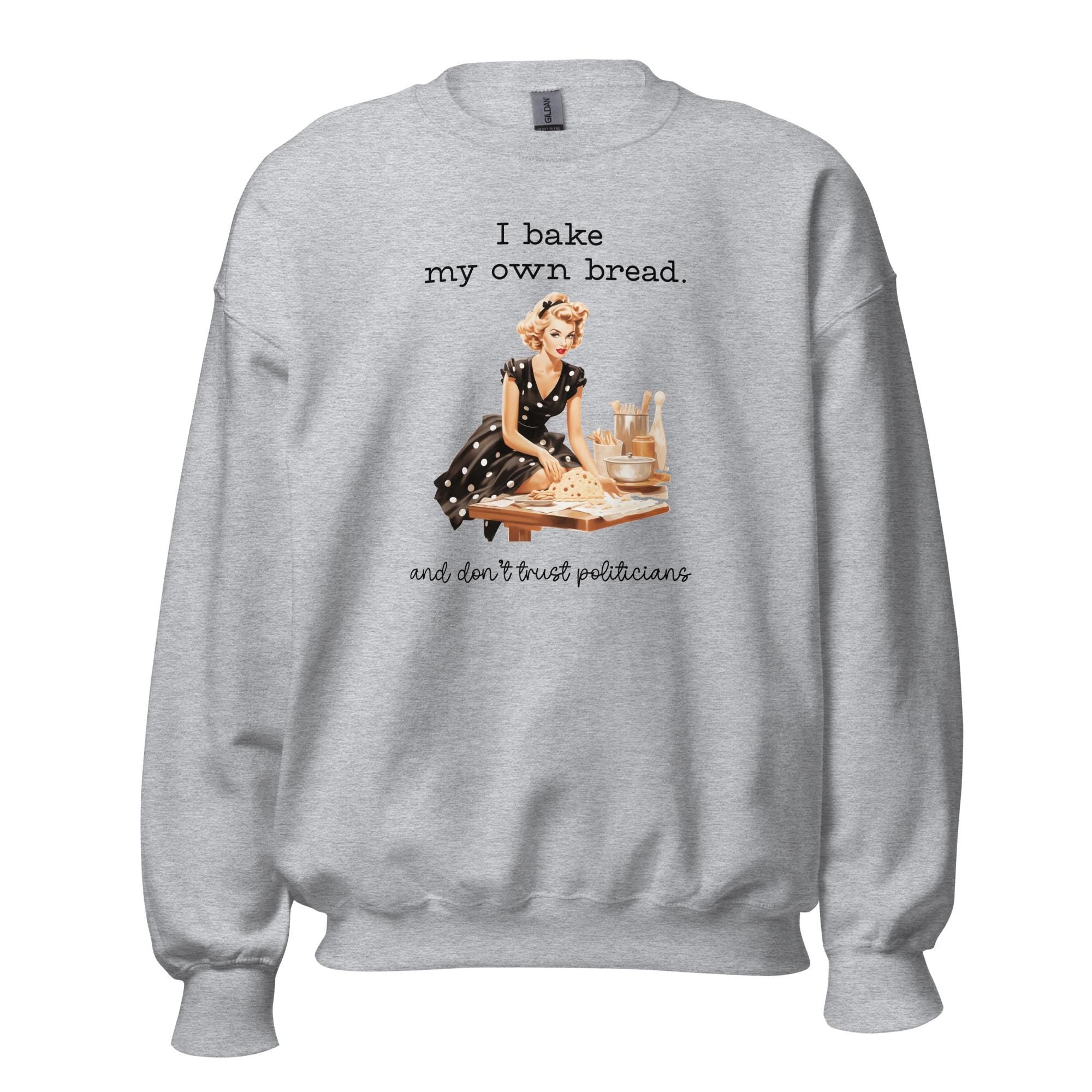 Retro Housewife Baker Sweatshirt: Funny Sarcastic 50s Woman