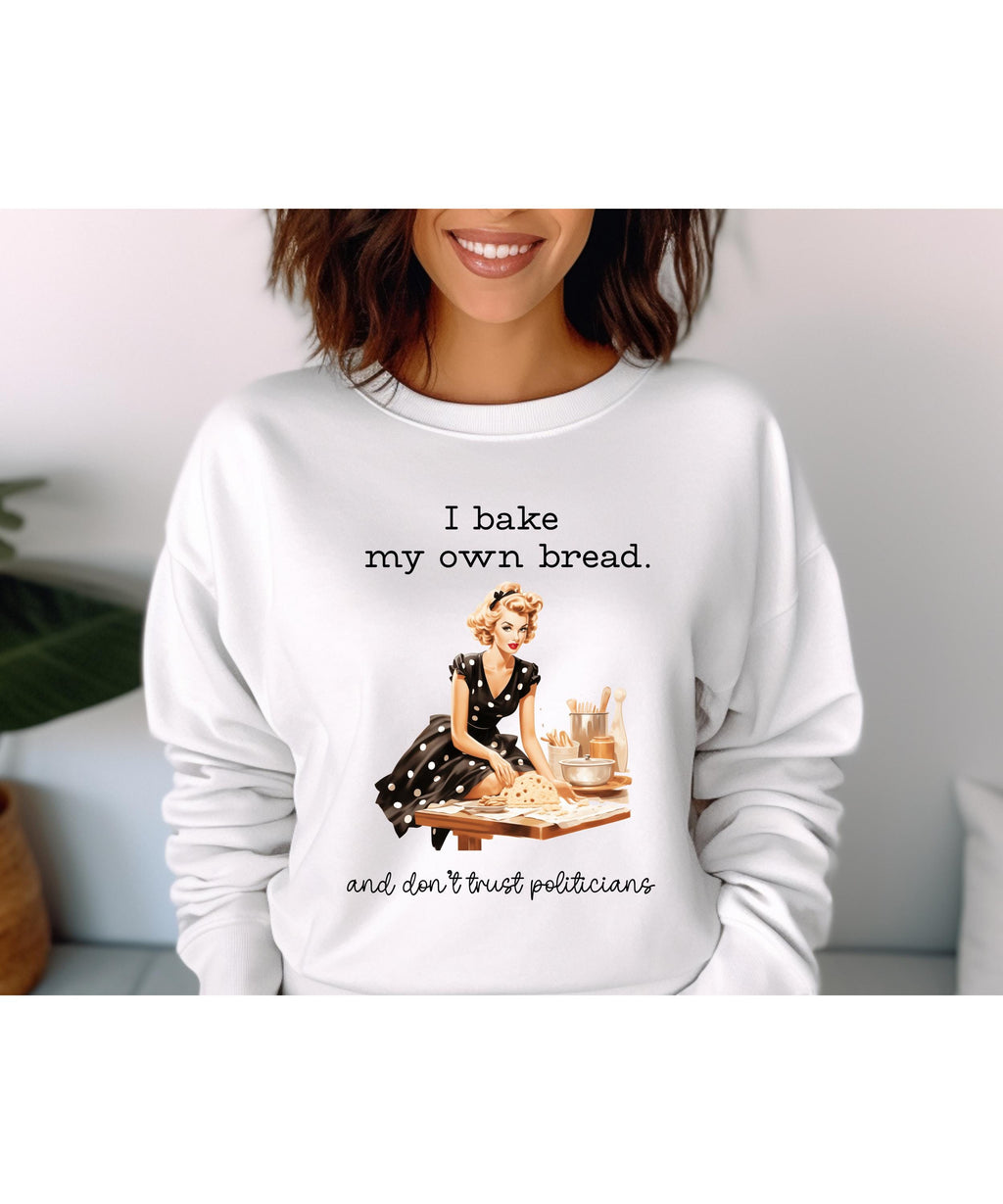 Retro Housewife Baker Sweatshirt: Funny Sarcastic 50s Woman