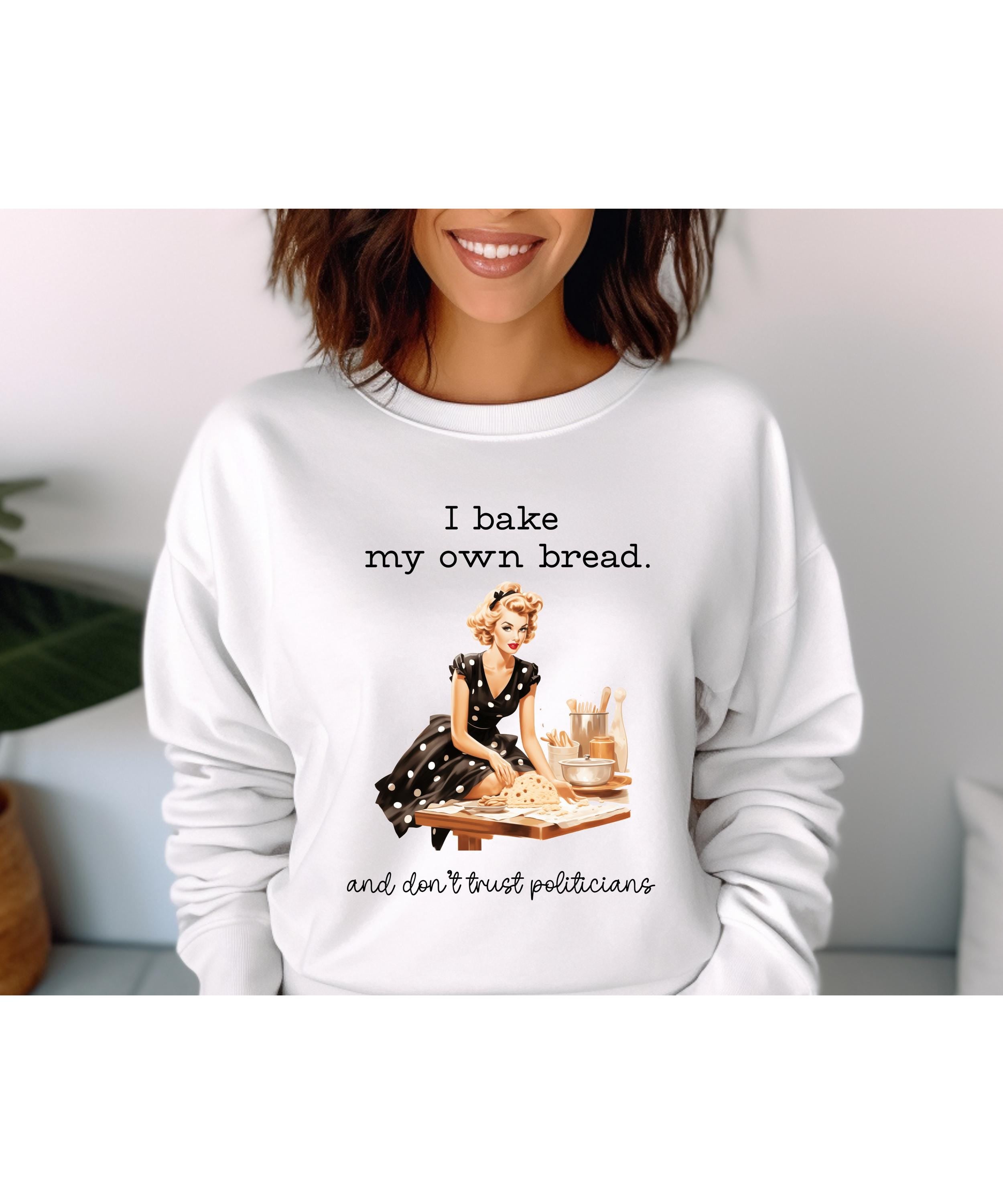 Retro Housewife Baker Sweatshirt: Funny Sarcastic 50s Woman