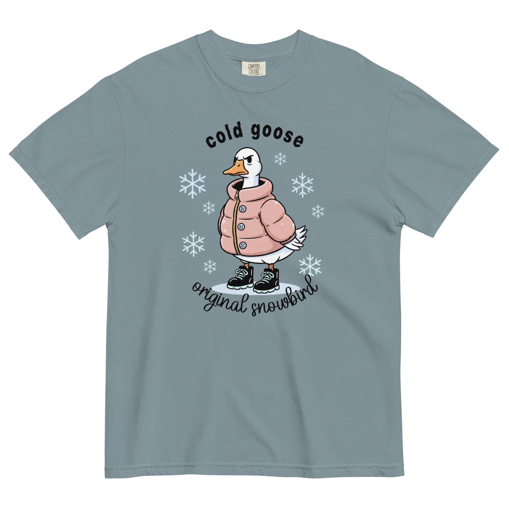 Funny Winter goose shirt Comfort Colors funny goose t-shirt gift for snowbirds Unisex garment-dyed heavyweight t-shirt
