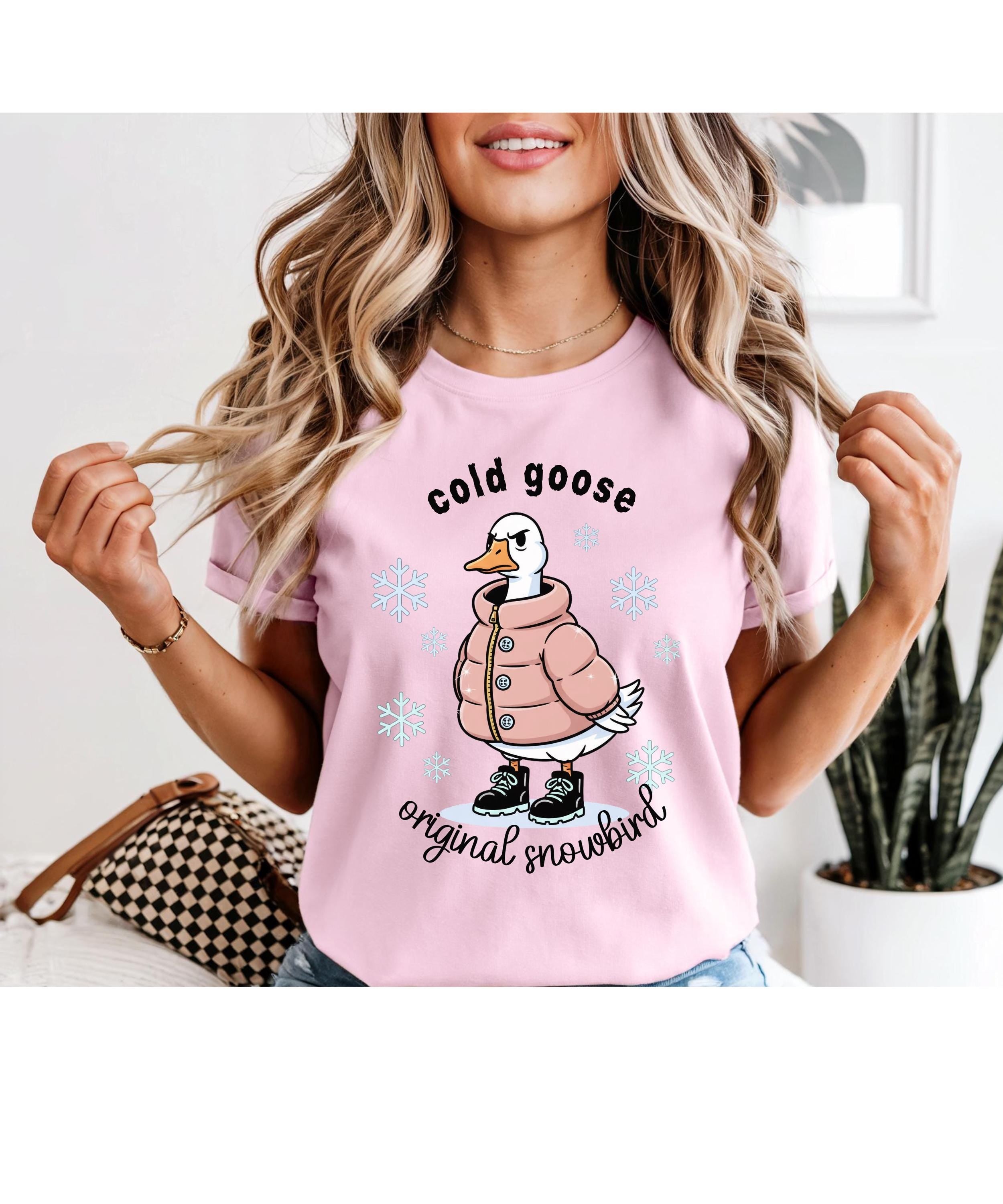Funny Winter goose shirt Comfort Colors funny goose t-shirt gift for snowbirds Unisex garment-dyed heavyweight t-shirt