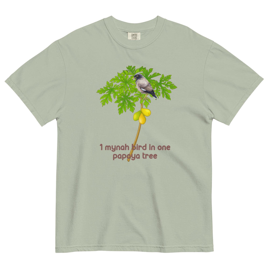Hawaii 12 Days of Christmas Shirt, Mynah Bird Papaya Tree Comfort Colors Tee