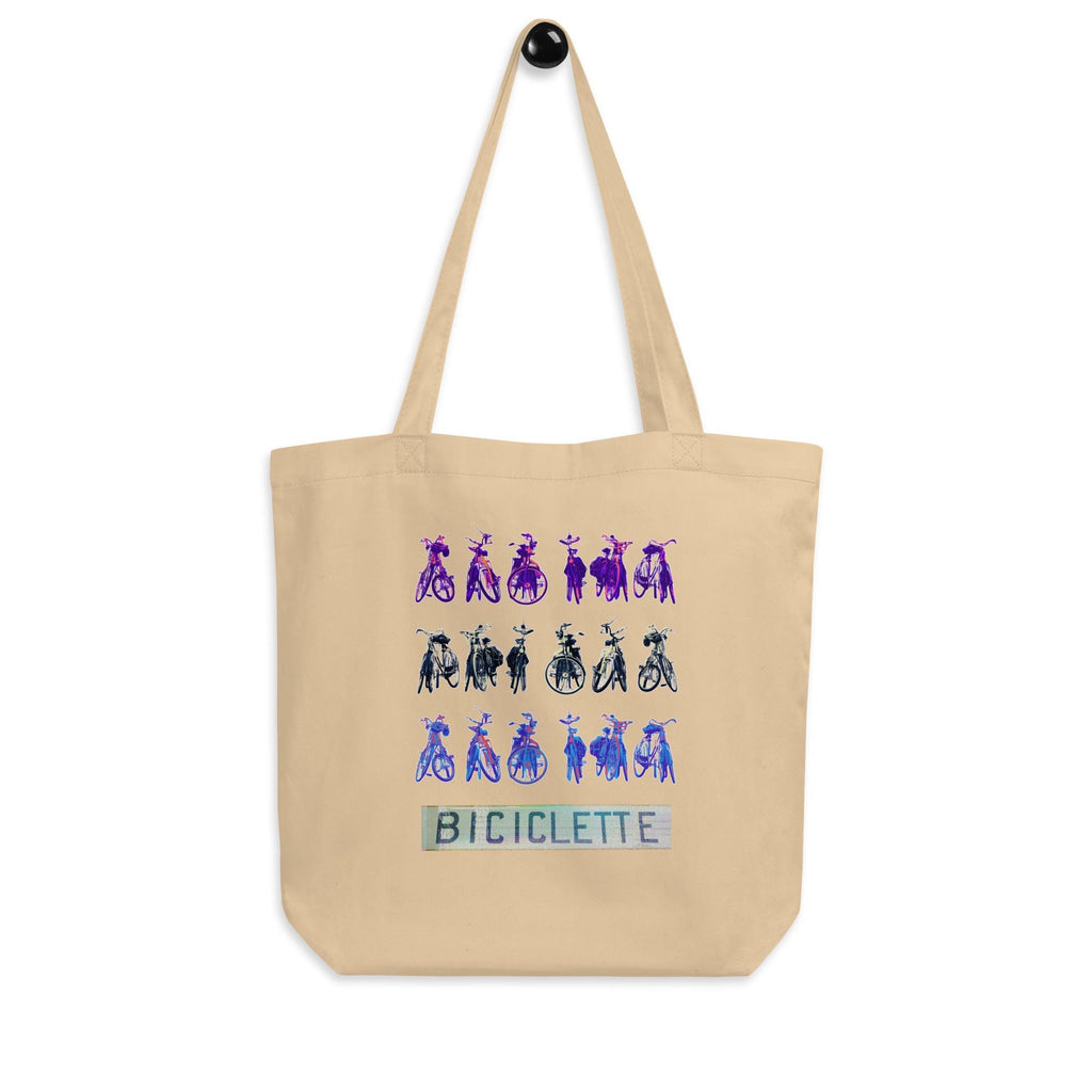 Cycling Tote Bag, Organic Cotton Bicycles Gift