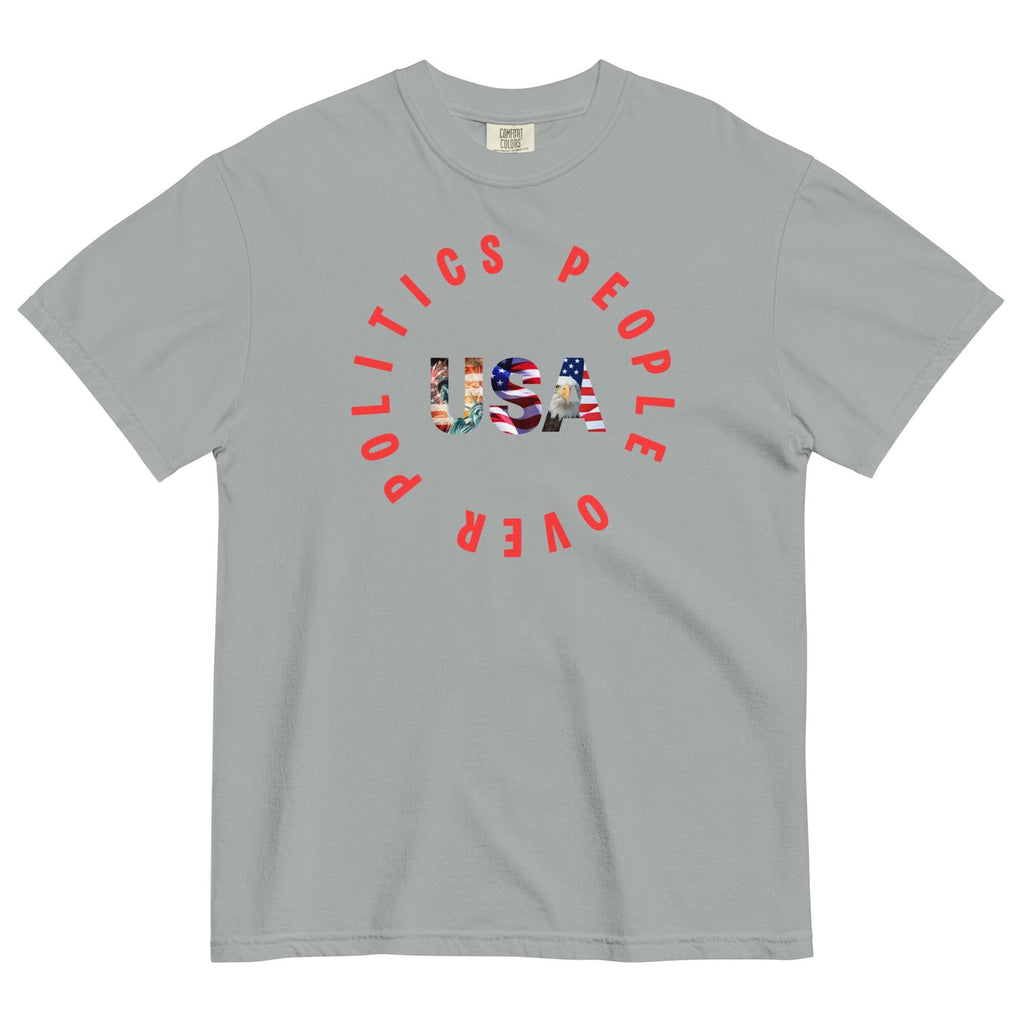People Over Politics T-Shirt, Comfort Colors Garment-Dyed Tee