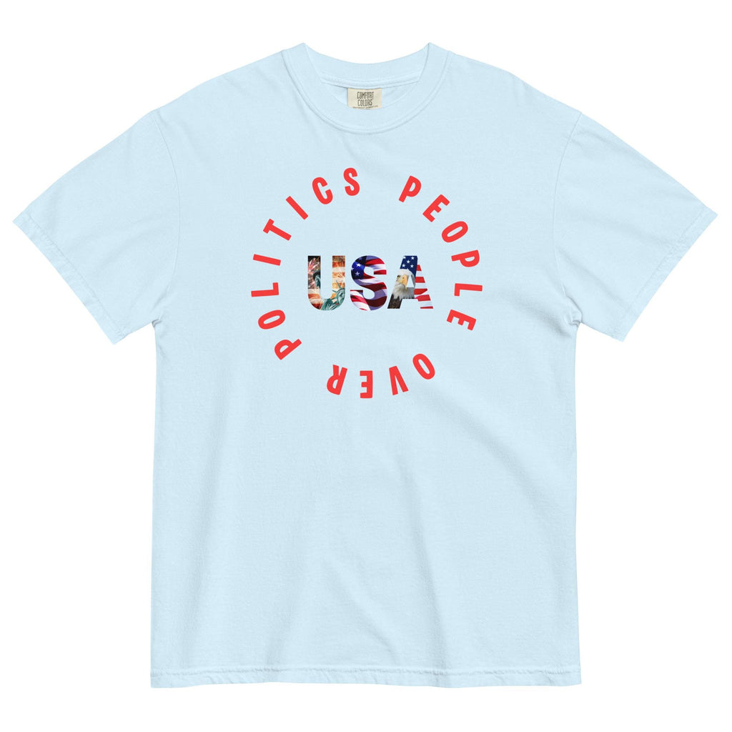 People Over Politics T-Shirt, Comfort Colors Garment-Dyed Tee
