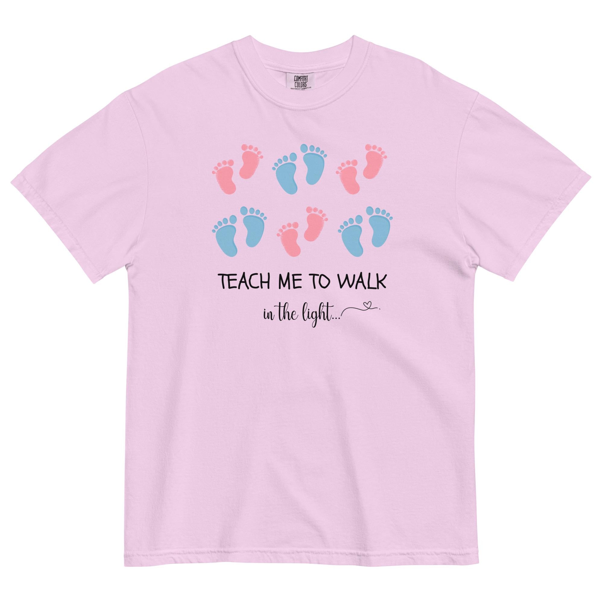 Christian Pregnancy Announcement Shirt, Teach Me To Walk In The Light LDS Mom gift