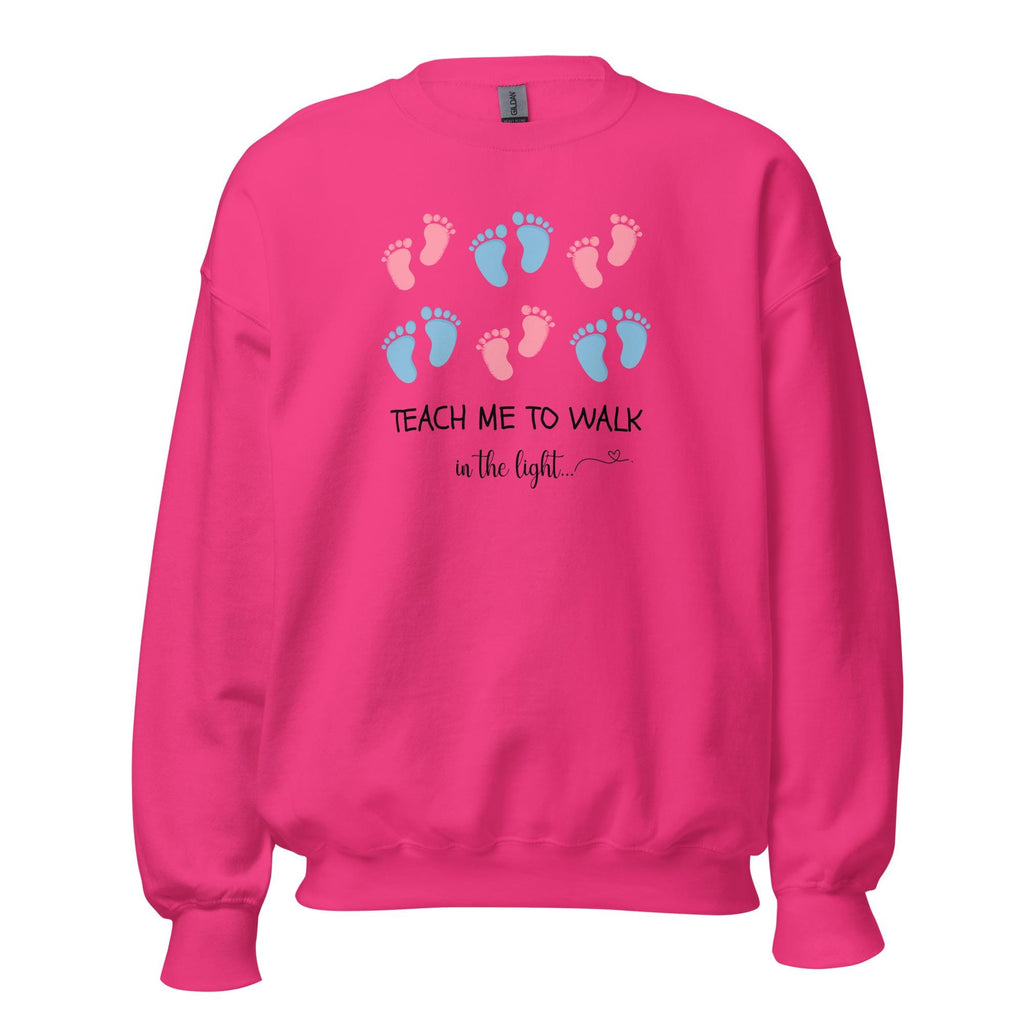 Christian Shirts Teach me to walk in the light LDS Shirts Pregnancy announcement sweatshirt