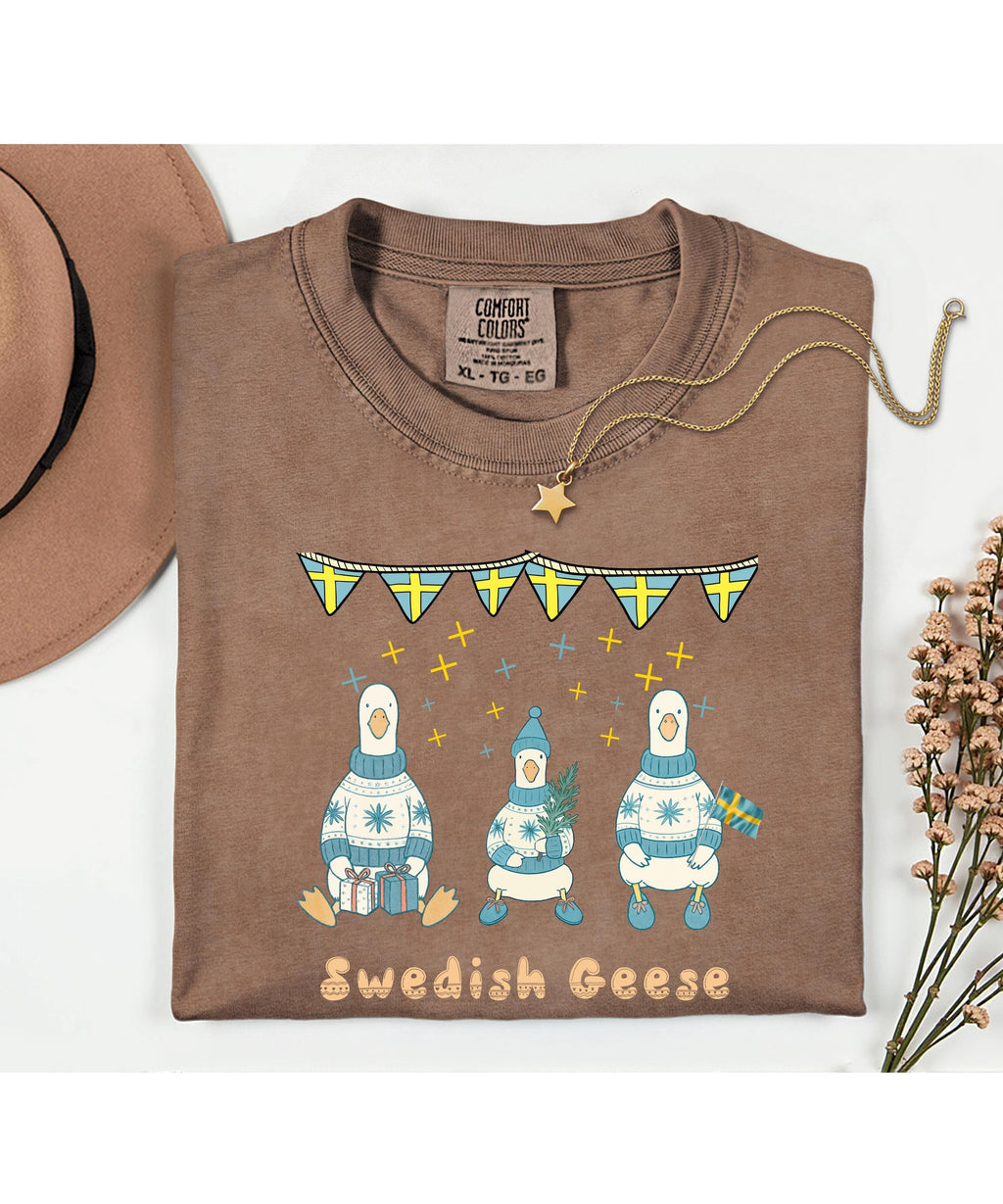 Swedish Geese Comfort Colors T-Shirt, Sweden Lover Gift