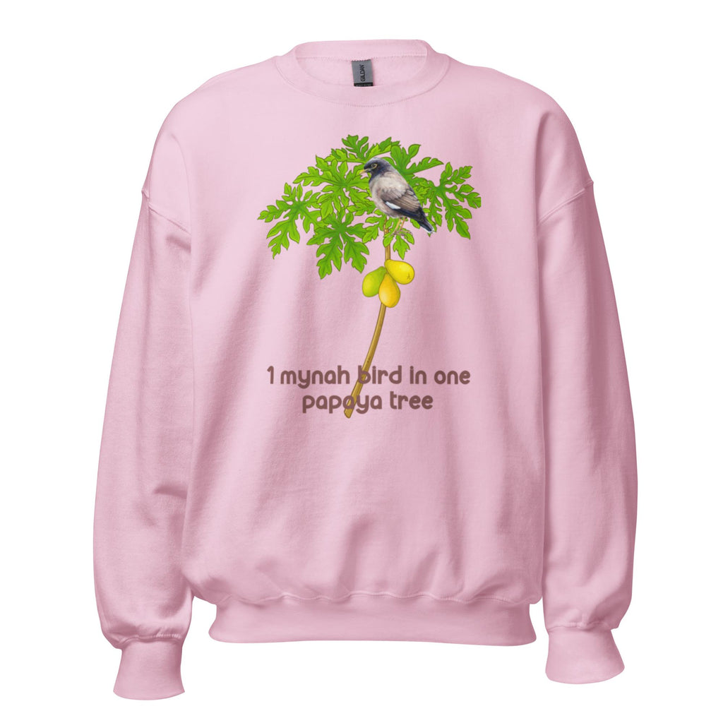 Hawaii 12 Days of Christmas Sweatshirt, Mynah Bird Papaya Tree Design
