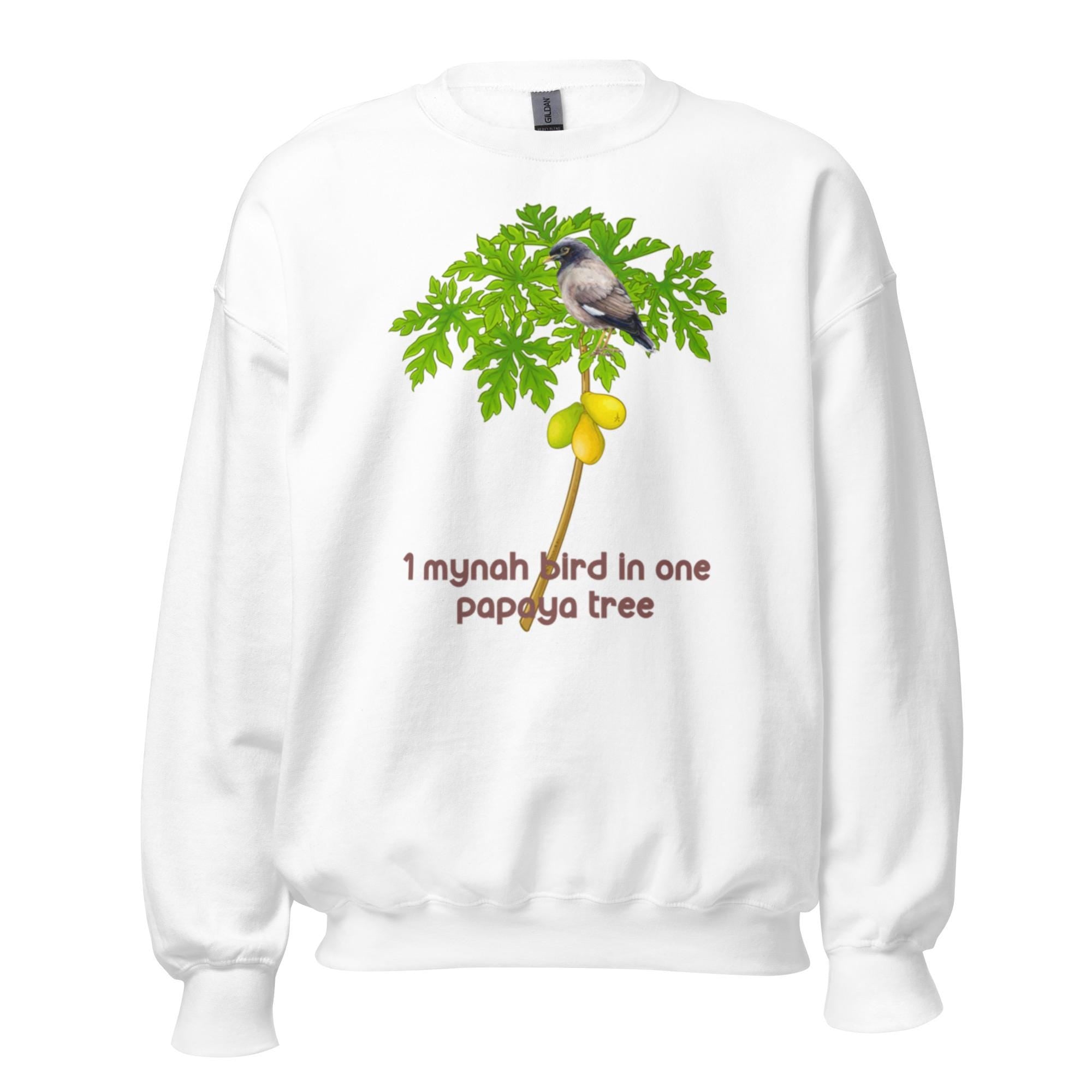 Hawaii 12 Days of Christmas Sweatshirt, Mynah Bird Papaya Tree Design