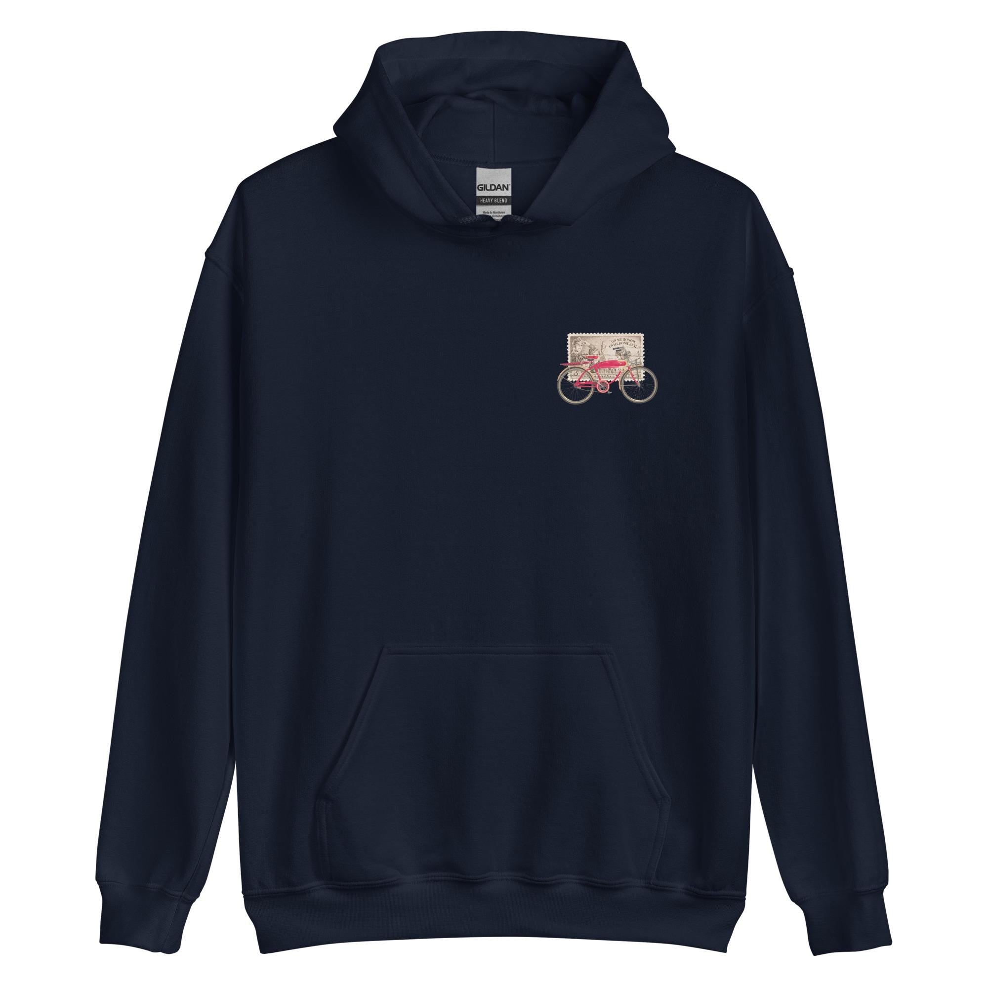 Vintage Boy Scout Bicycle Hoodie, Americana Unisex Sweatshirt