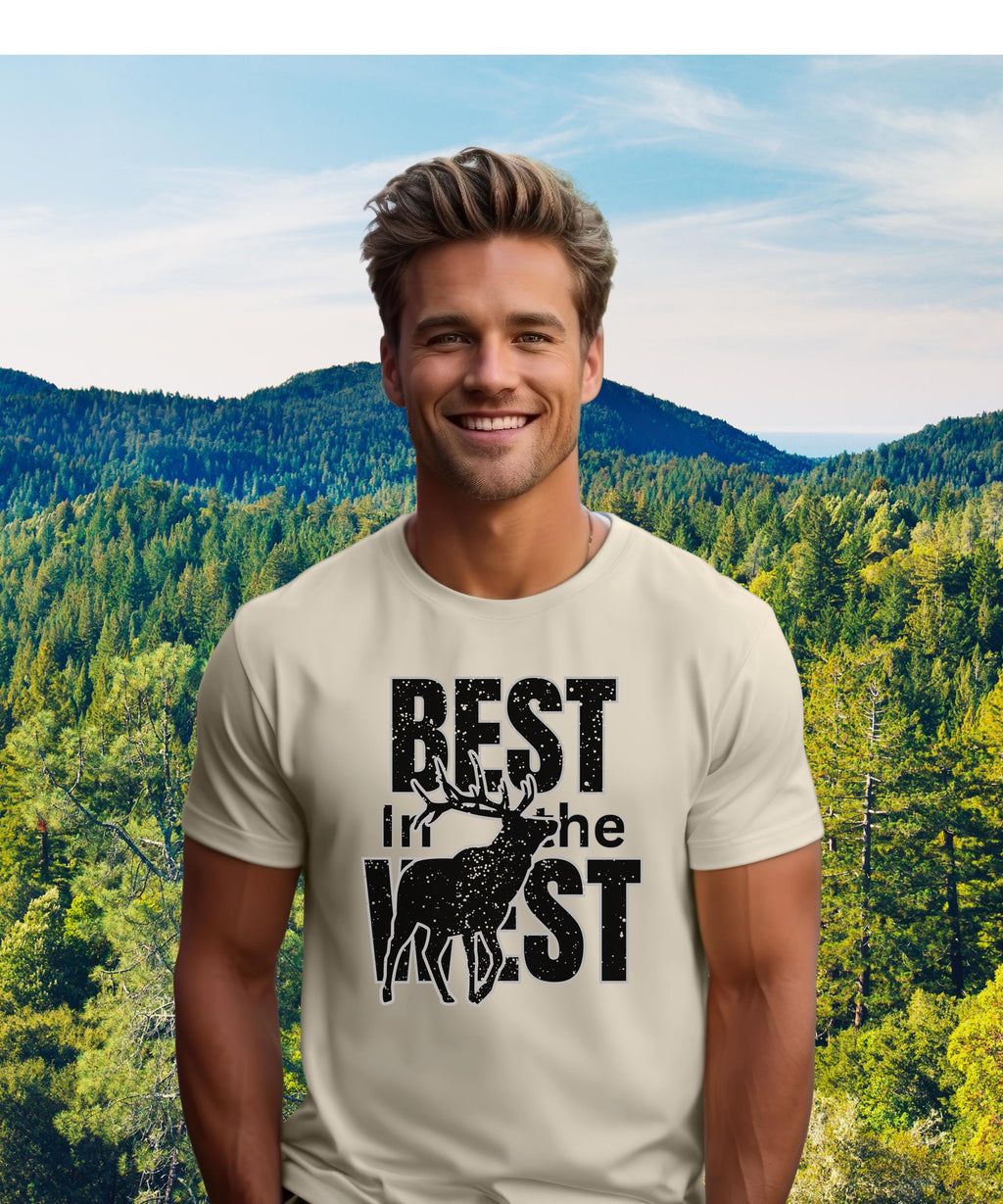Elk T-shirt: Big Game Hunter Gift, Western Elk tee Best in the West shirt