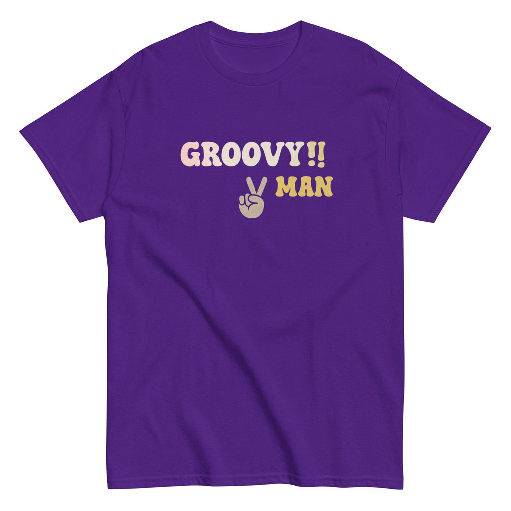 Retro Groovy Man T-Shirt, 70s Hippie Style