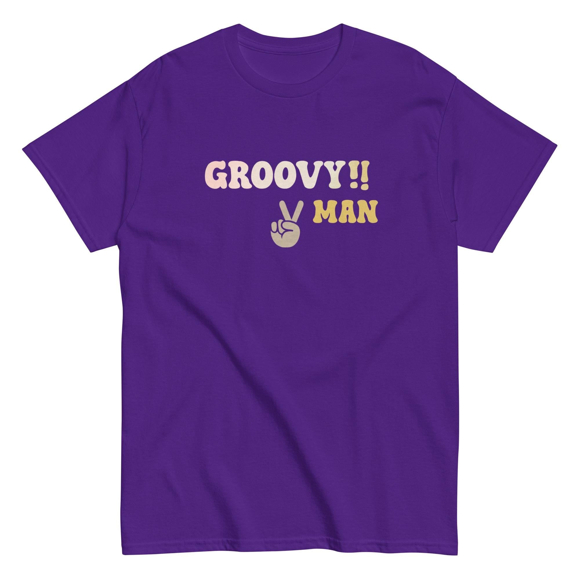 Retro Groovy Man T-Shirt, 70s Hippie Style