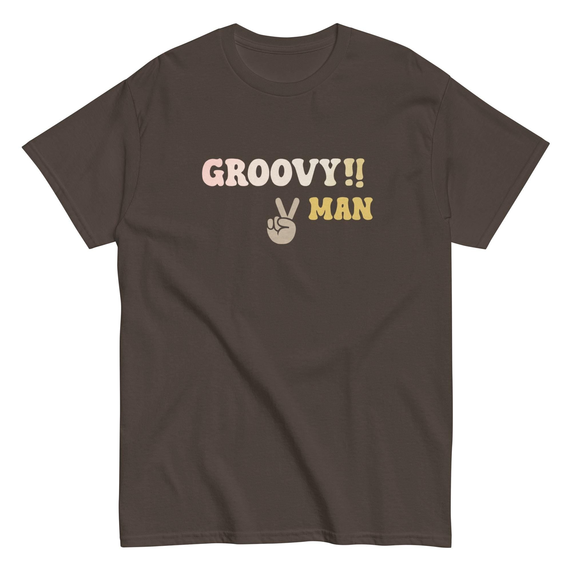 Retro Groovy Man T-Shirt, 70s Hippie Style