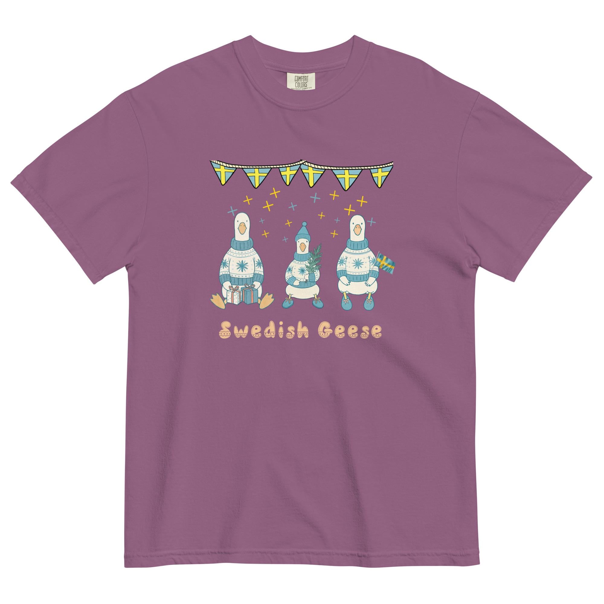 Swedish Geese Comfort Colors T-Shirt, Sweden Lover Gift