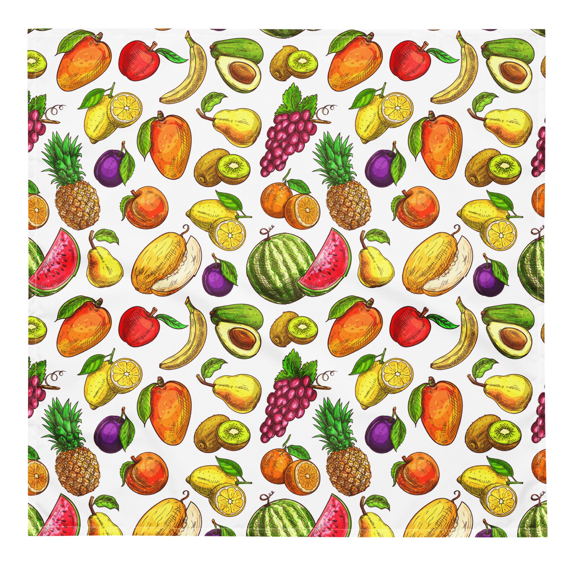 tropical Fruit bandana  gift for fruit lover Hawaii lover gift