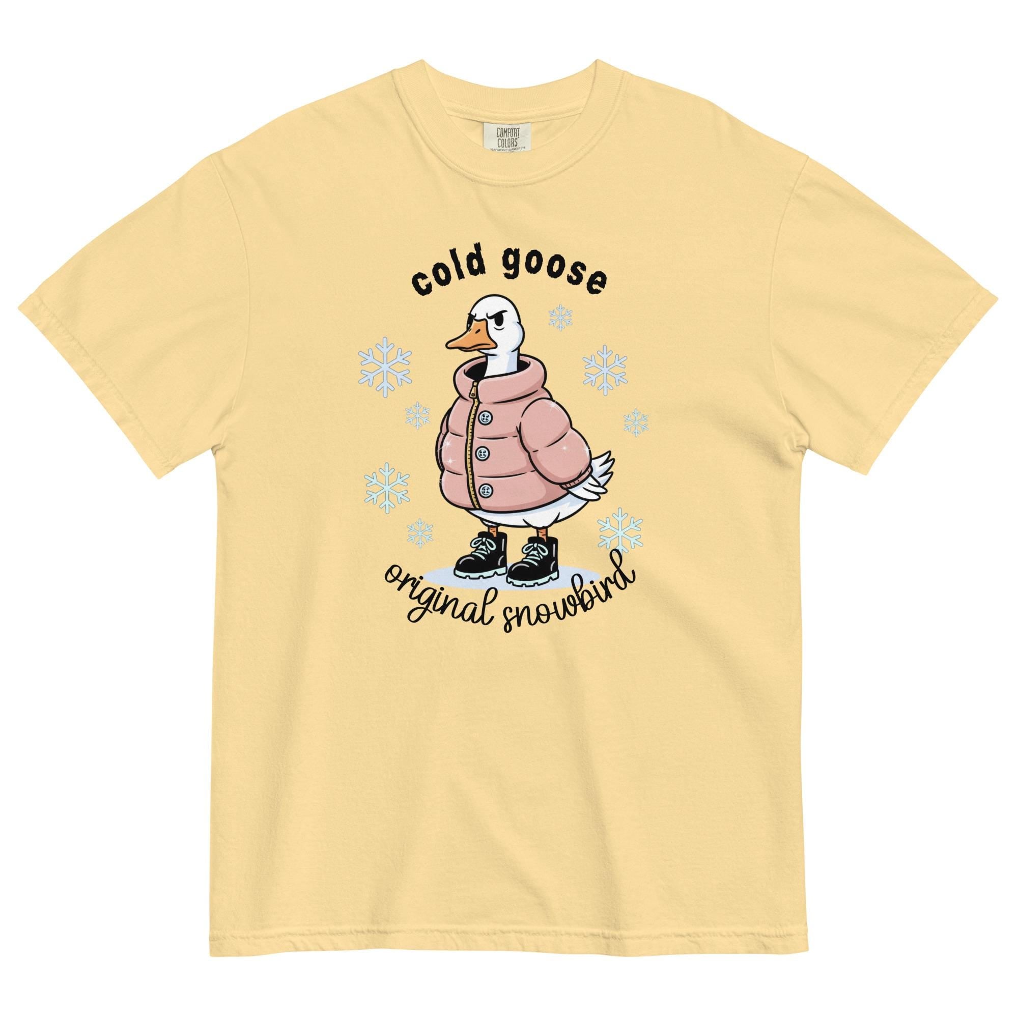 Funny Winter goose shirt Comfort Colors funny goose t-shirt gift for snowbirds Unisex garment-dyed heavyweight t-shirt