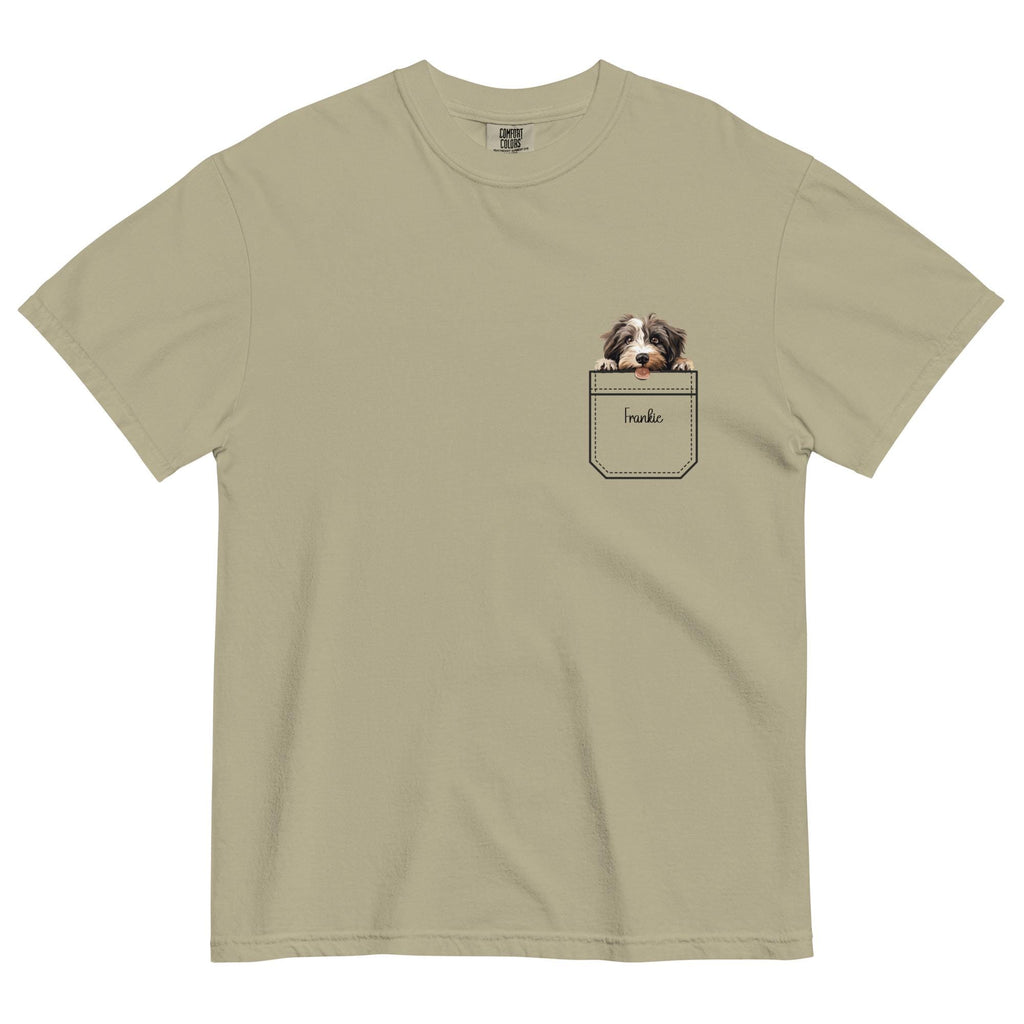 Tibetan Terrier Comfort Colors T-shirt faux pocket puppy Unisex garment-dyed heavyweight t-shirt