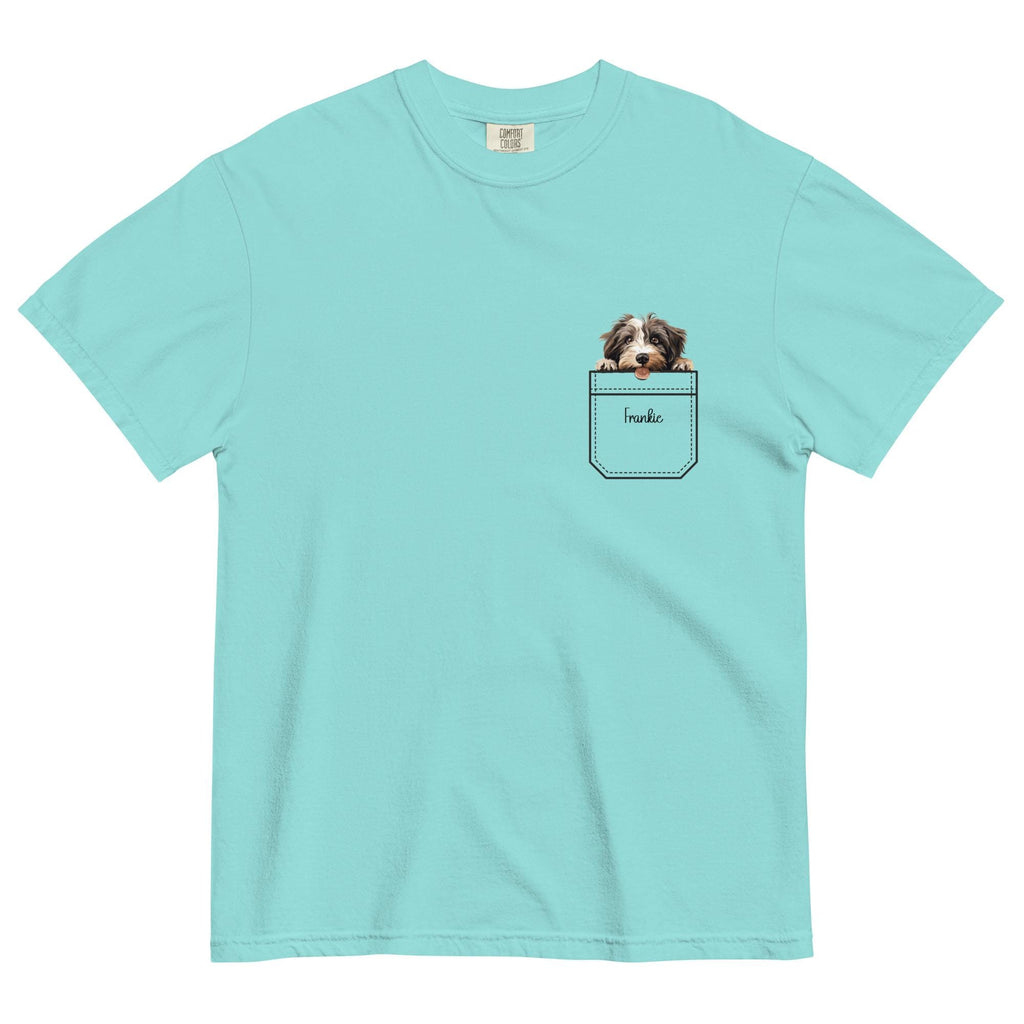 Tibetan Terrier Comfort Colors T-shirt faux pocket puppy Unisex garment-dyed heavyweight t-shirt
