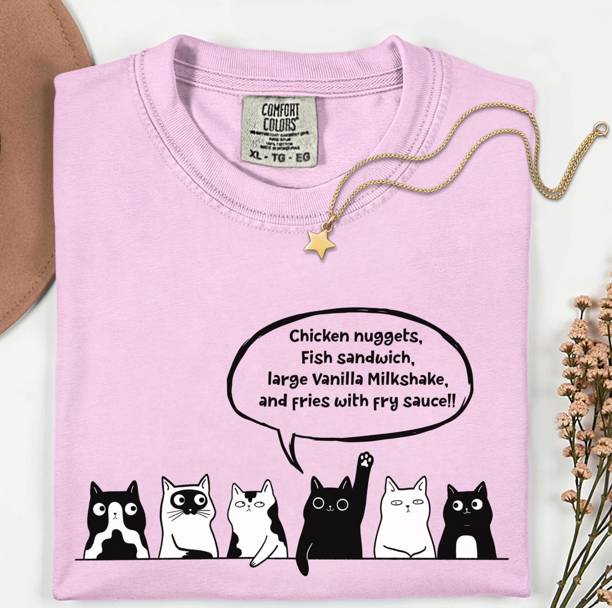 Funny cats Shirt Comfort Colors cats t-shirt Idaho cats at lunch tee