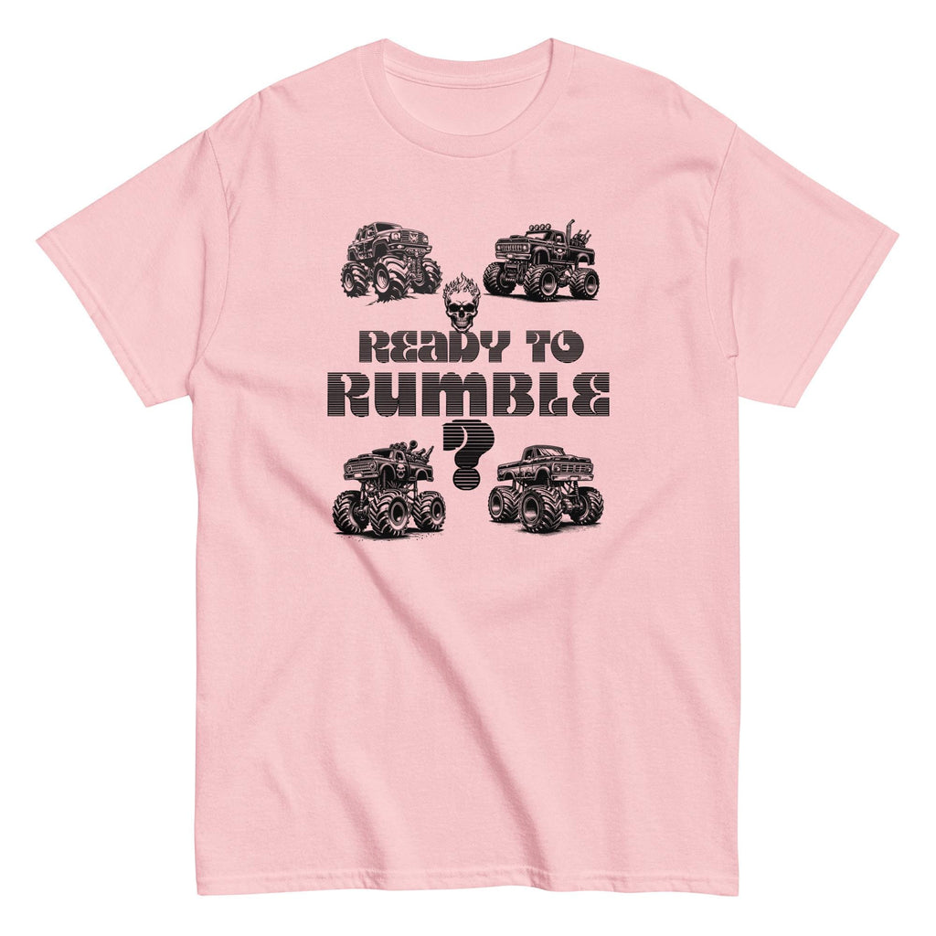 monster truck t-shirt racing ready to rumble men's classic tee