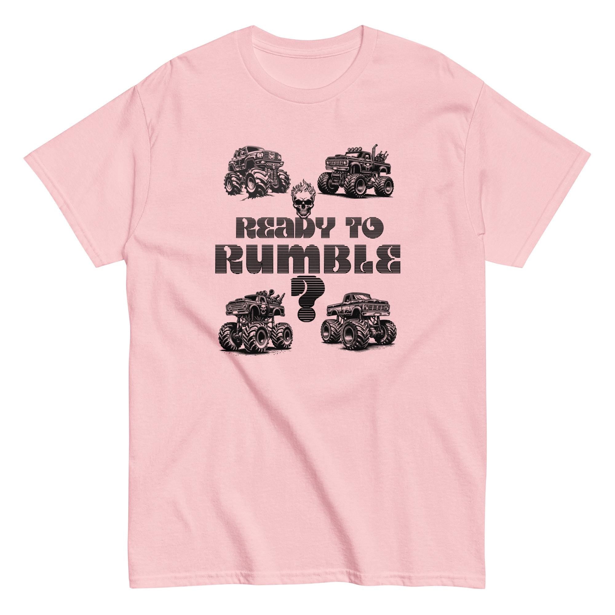 monster truck t-shirt racing ready to rumble men's classic tee