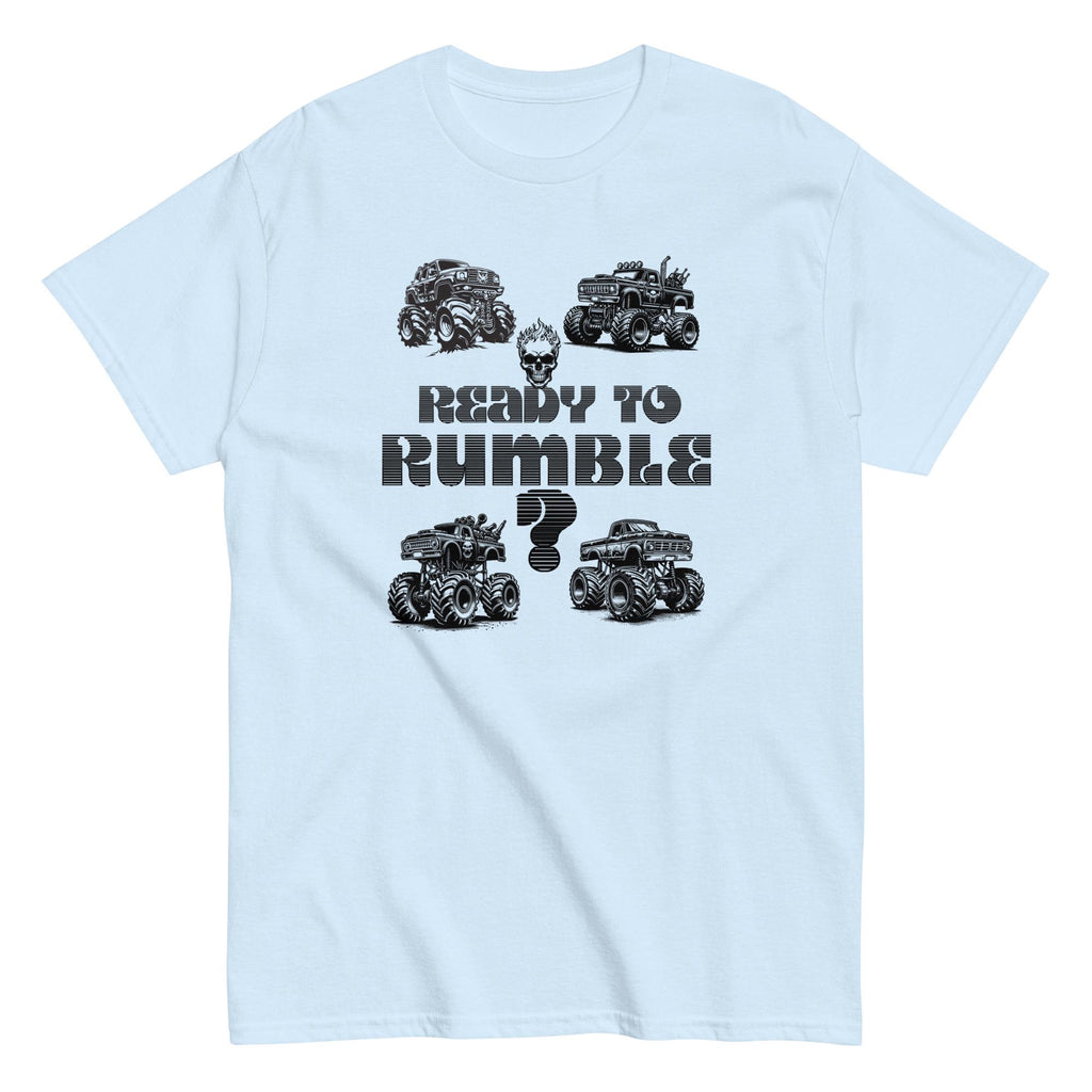 monster truck t-shirt racing ready to rumble men's classic tee