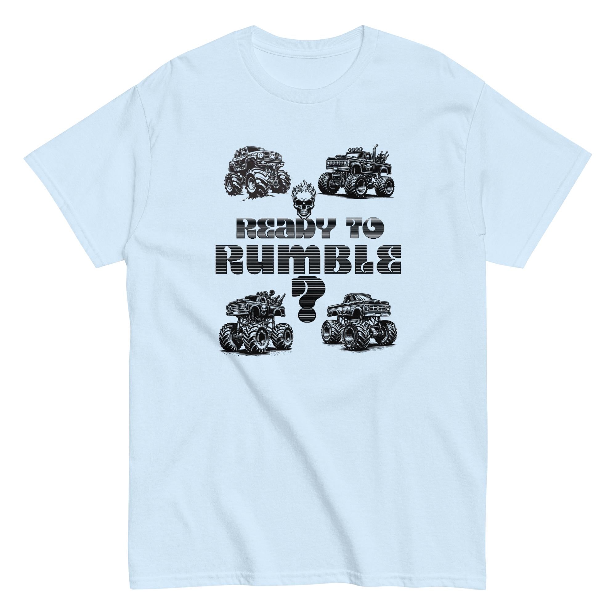 monster truck t-shirt racing ready to rumble men's classic tee