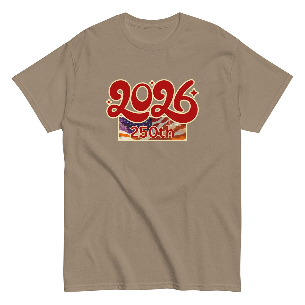 Retro 2026 Shirt 250th Birthday America Celebrate 250 years USA Groovy 2026 Unisex tee