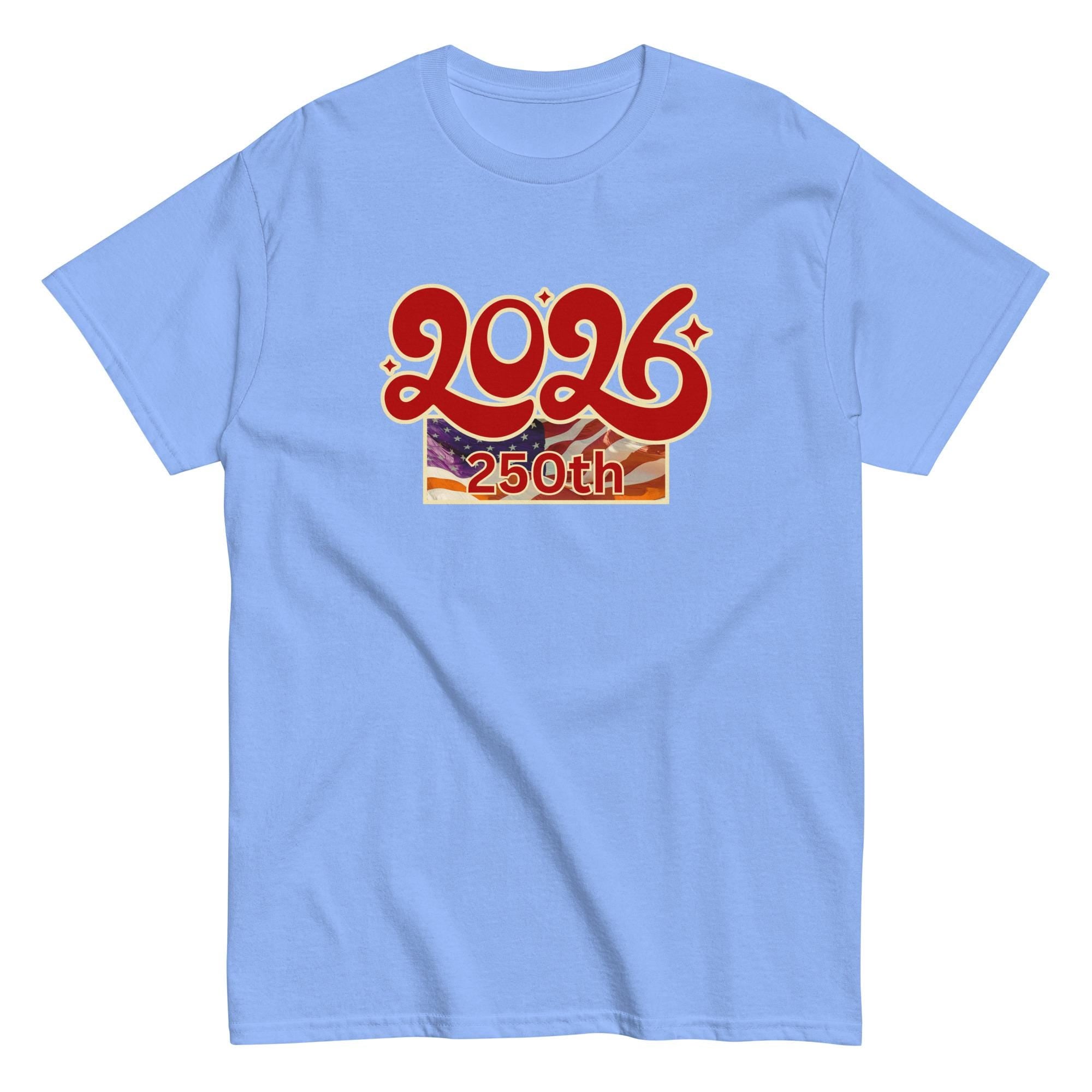 Retro 2026 Shirt 250th Birthday America Celebrate 250 years USA Groovy 2026 Unisex tee
