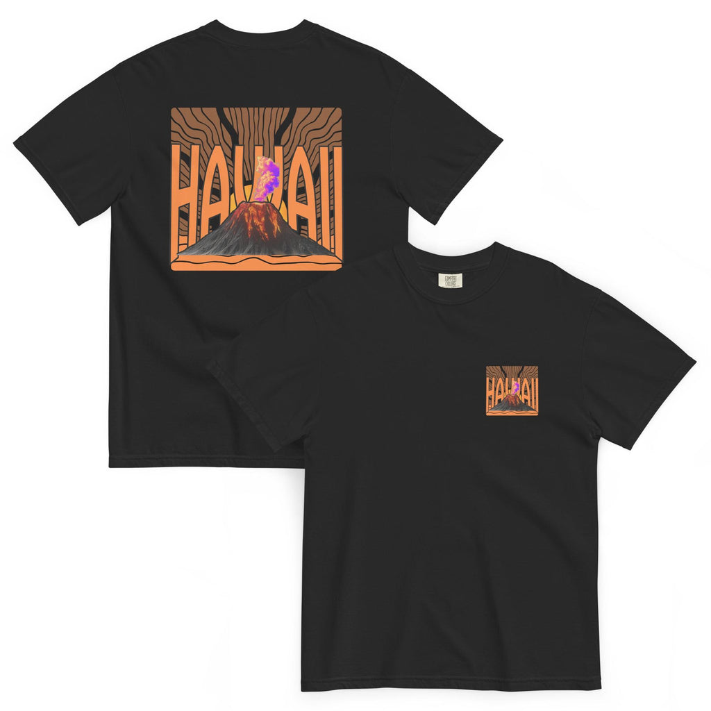 Hawaii Volcano Comfort Colors Shirt Front and back print Unisex garment-dyed heavyweight t-shirt
