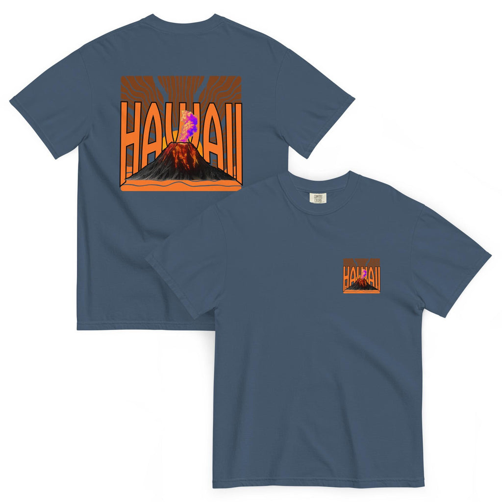 Hawaii Volcano Comfort Colors Shirt Front and back print Unisex garment-dyed heavyweight t-shirt