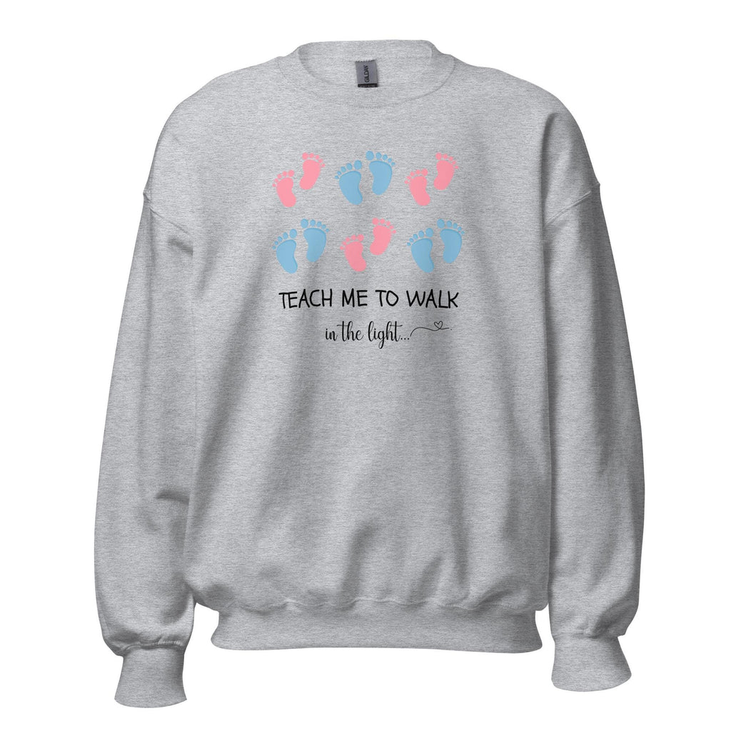 Christian Shirts Teach me to walk in the light LDS Shirts Pregnancy announcement sweatshirt