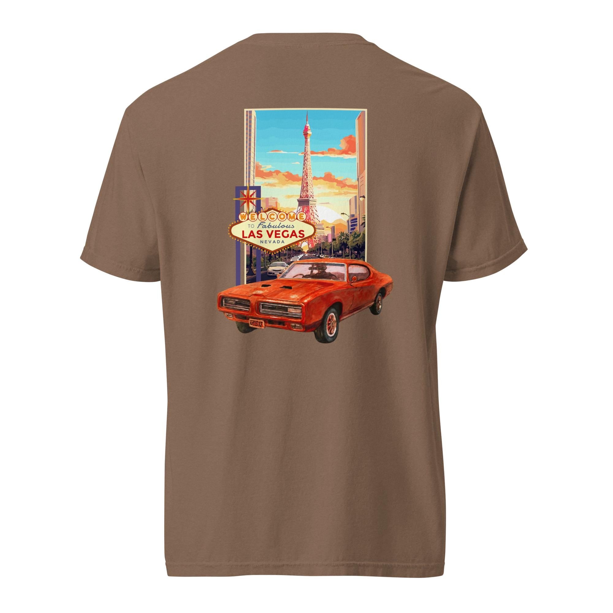 Las Vegas classic car Shirt  Comfort Colors Nevada t-shirt front and back print t-shirt gift for Dad