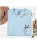 Comfort Colors Siamese Cat T-shirt, Faux Pocket Heavyweight Tee