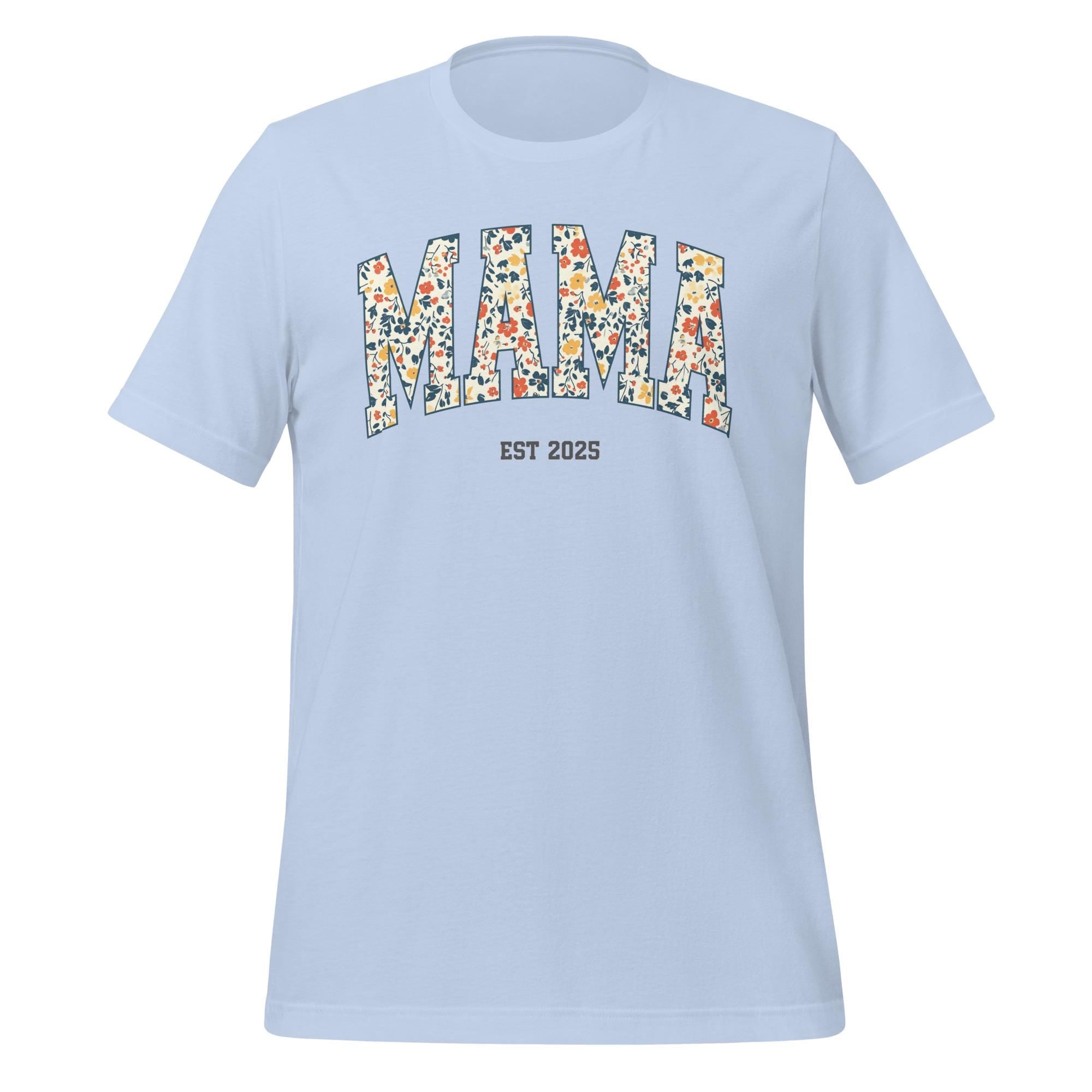 MAMA floral letters t-shirt, gift for new mom, gift for new mother t-shirt