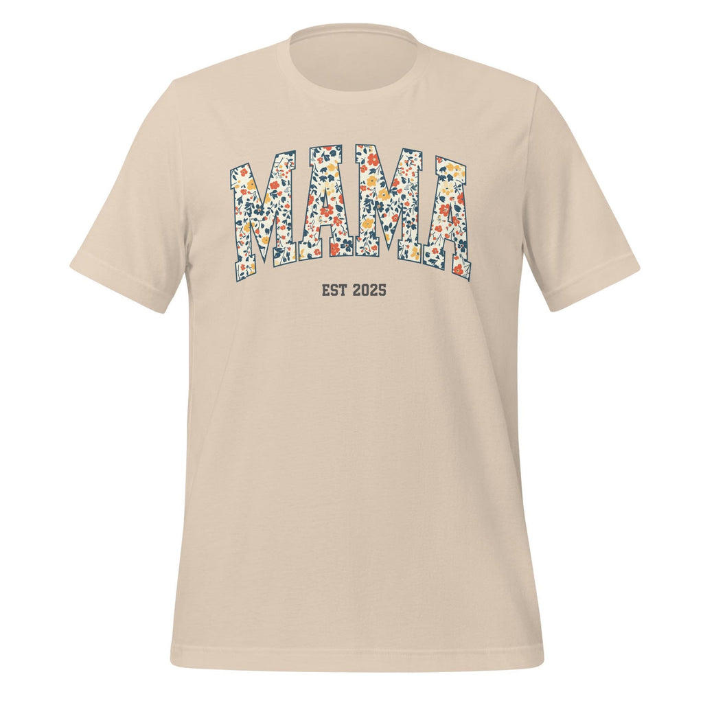 MAMA floral letters t-shirt, gift for new mom, gift for new mother t-shirt