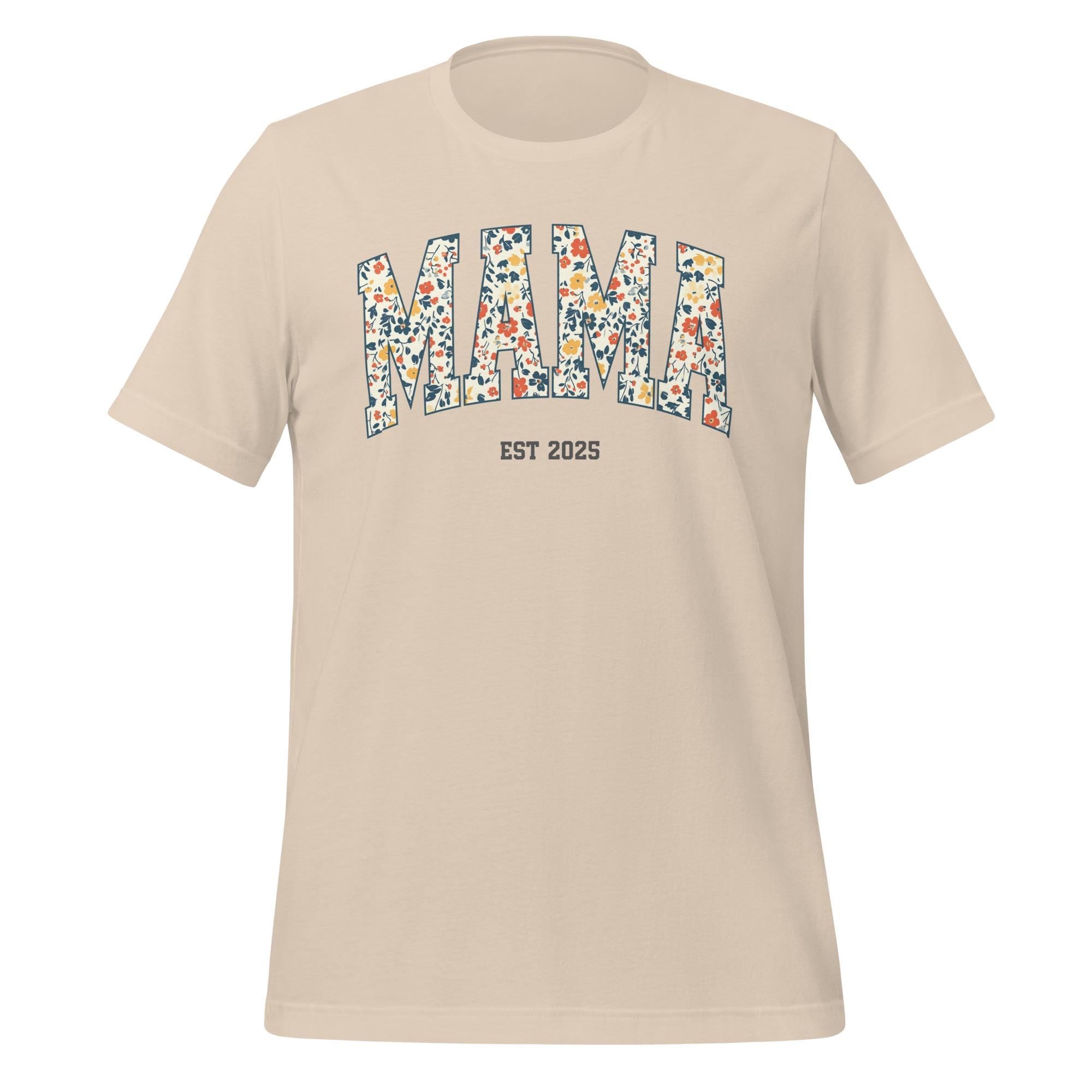 MAMA floral letters t-shirt, gift for new mom, gift for new mother t-shirt