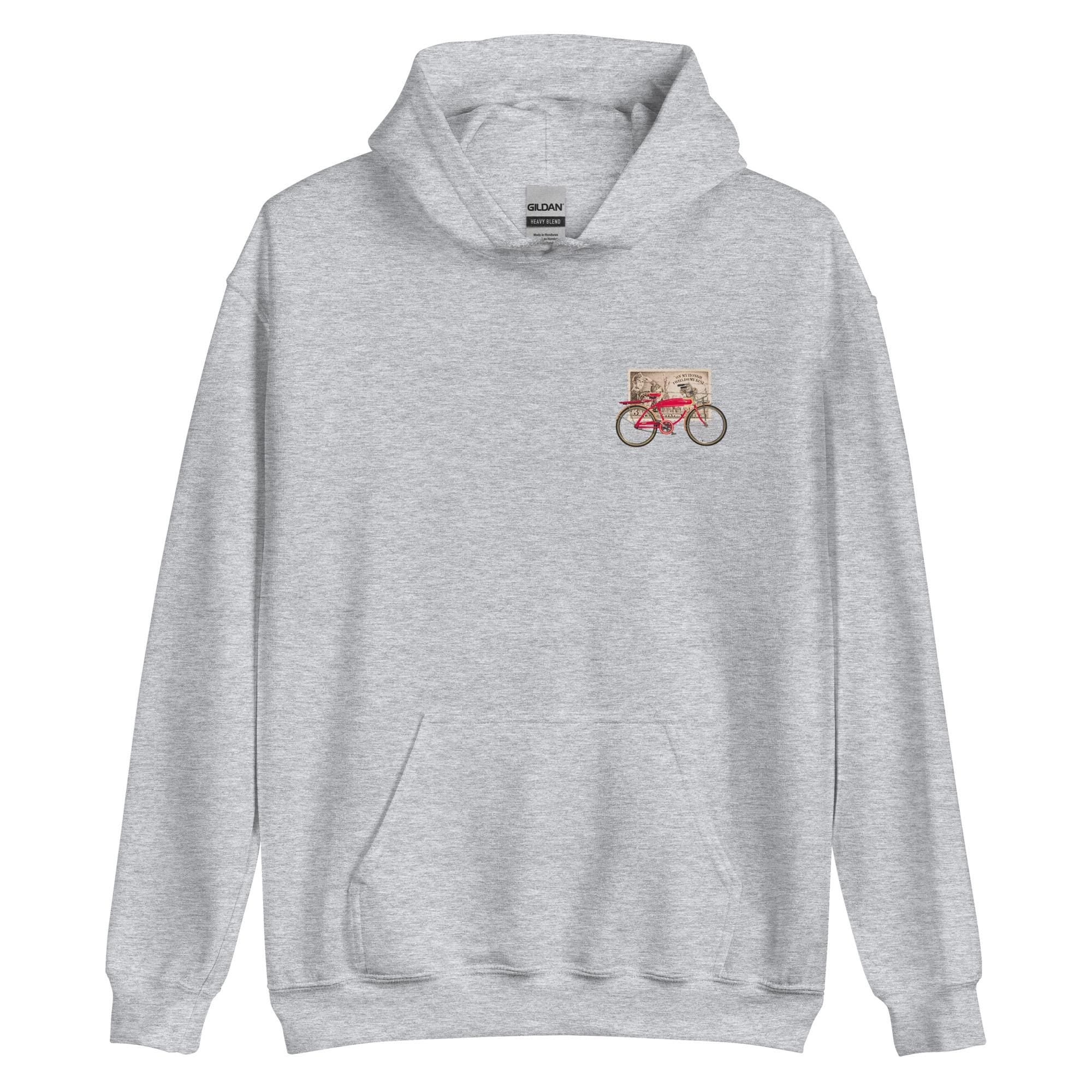 Vintage Boy Scout Bicycle Hoodie, Americana Unisex Sweatshirt