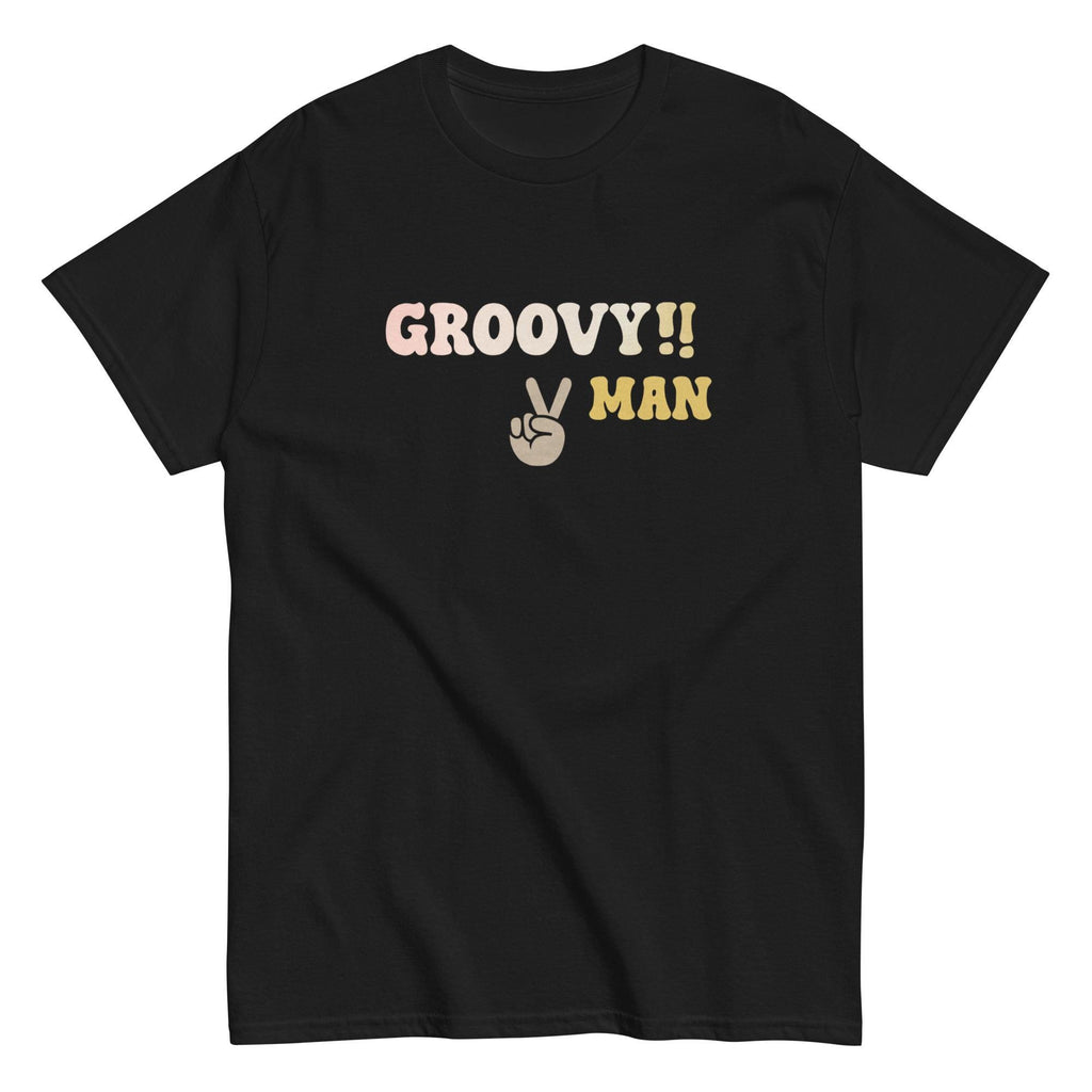 Retro Groovy Man T-Shirt, 70s Hippie Style