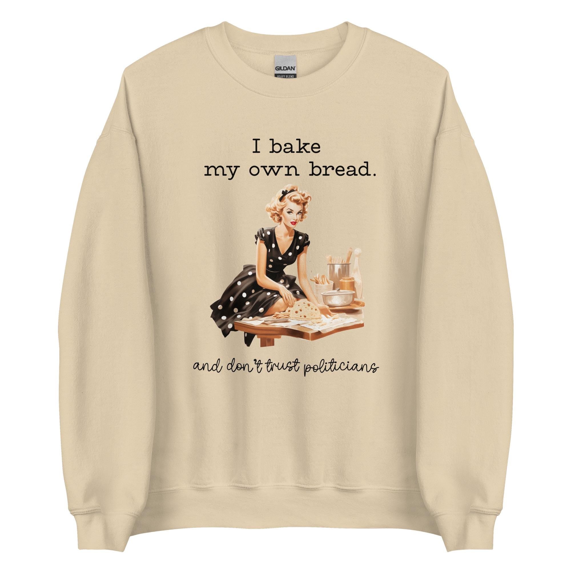 Retro Housewife  Baker sweatshirt 50s housewife baking political humor shirt