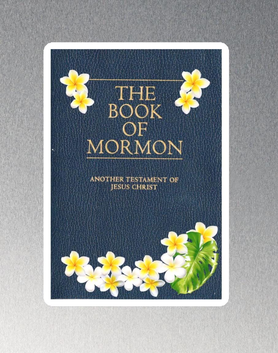 Book of Mormon magnet floral decorated gift for LDS gift for Mormon